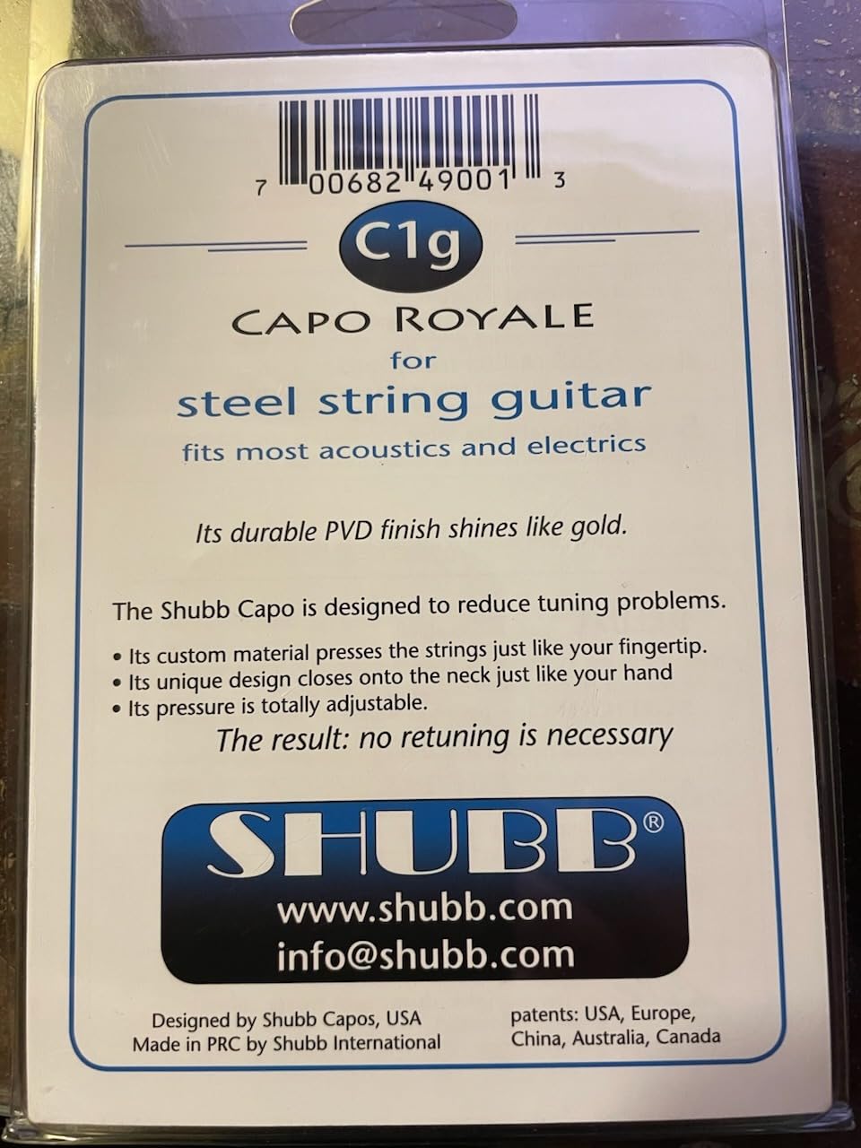 Shubb Capo for Steel String Guitar (SC1G) customer photo 1