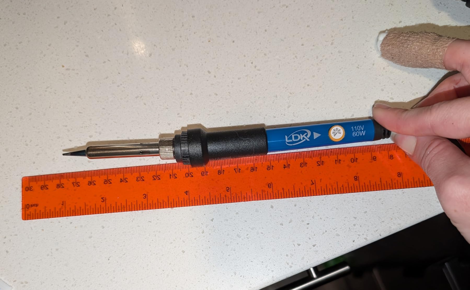 LDK Soldering Iron Kit Electric 60W 110V Adjustable Temperature Soldering Gun Welding Tools, 5pcs Replacement Tips and Solder Wire (Basic) customer photo 2