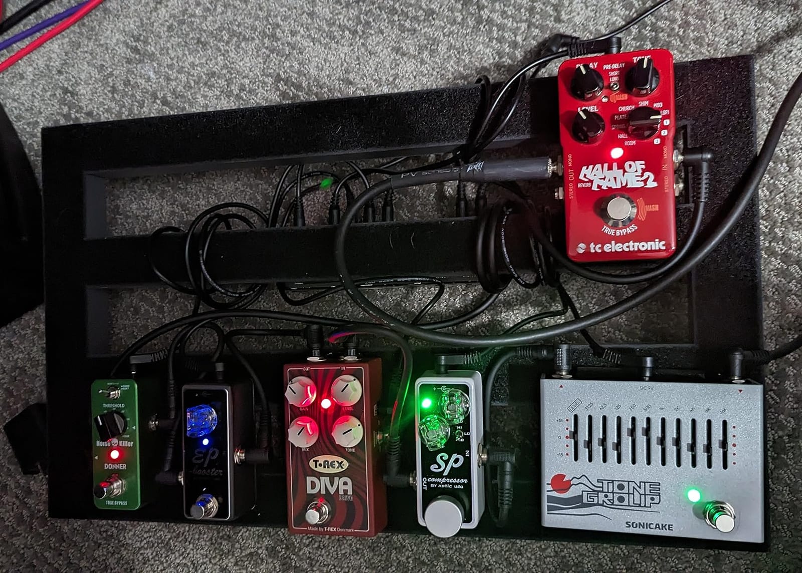 Ghost Fire Guitar Pedal Board Aluminum Alloy 1.76lb Super light Effect Pedalboard 19.8''x11.5'' with Carry Bag,SPL-04 customer photo 2