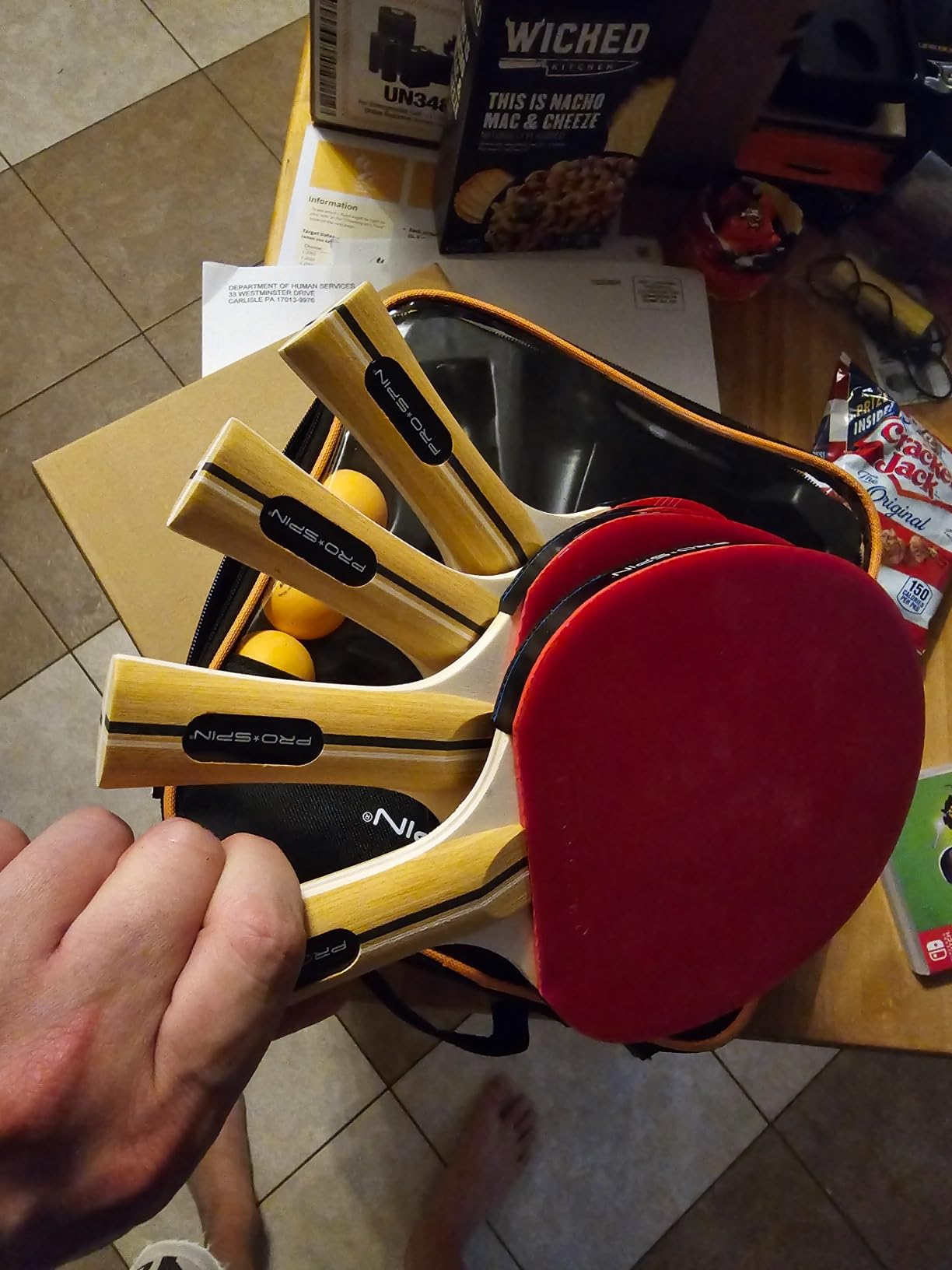 PRO-SPIN Ping Pong Paddles - High-Performance Set with Premium Table Tennis Rackets, 3-Star Ping Pong Balls, Compact Storage Case | Professional Quality Ping Pong Paddle Set customer photo 2
