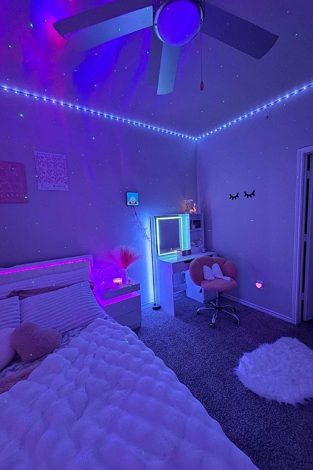 DAYBETTER SMD 5050 Remote Control Led Strip Lights 20ft, RGB Color Changing Led Strip with Remote Control for Room, Bedroom, Suitable for Home Decor, Living Room, Kitchen, Home Party Decoration, 24V customer photo 2