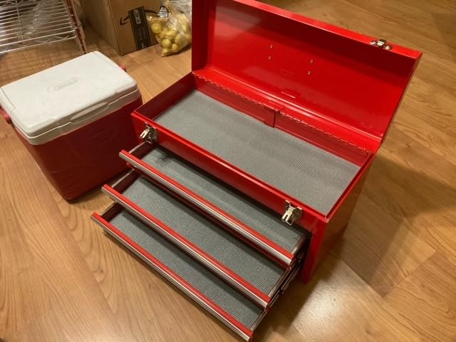 BIG RED Metal Tool Box, 20.5-inch, Portable Metal Tool Box with 3 Drawers customer photo 1