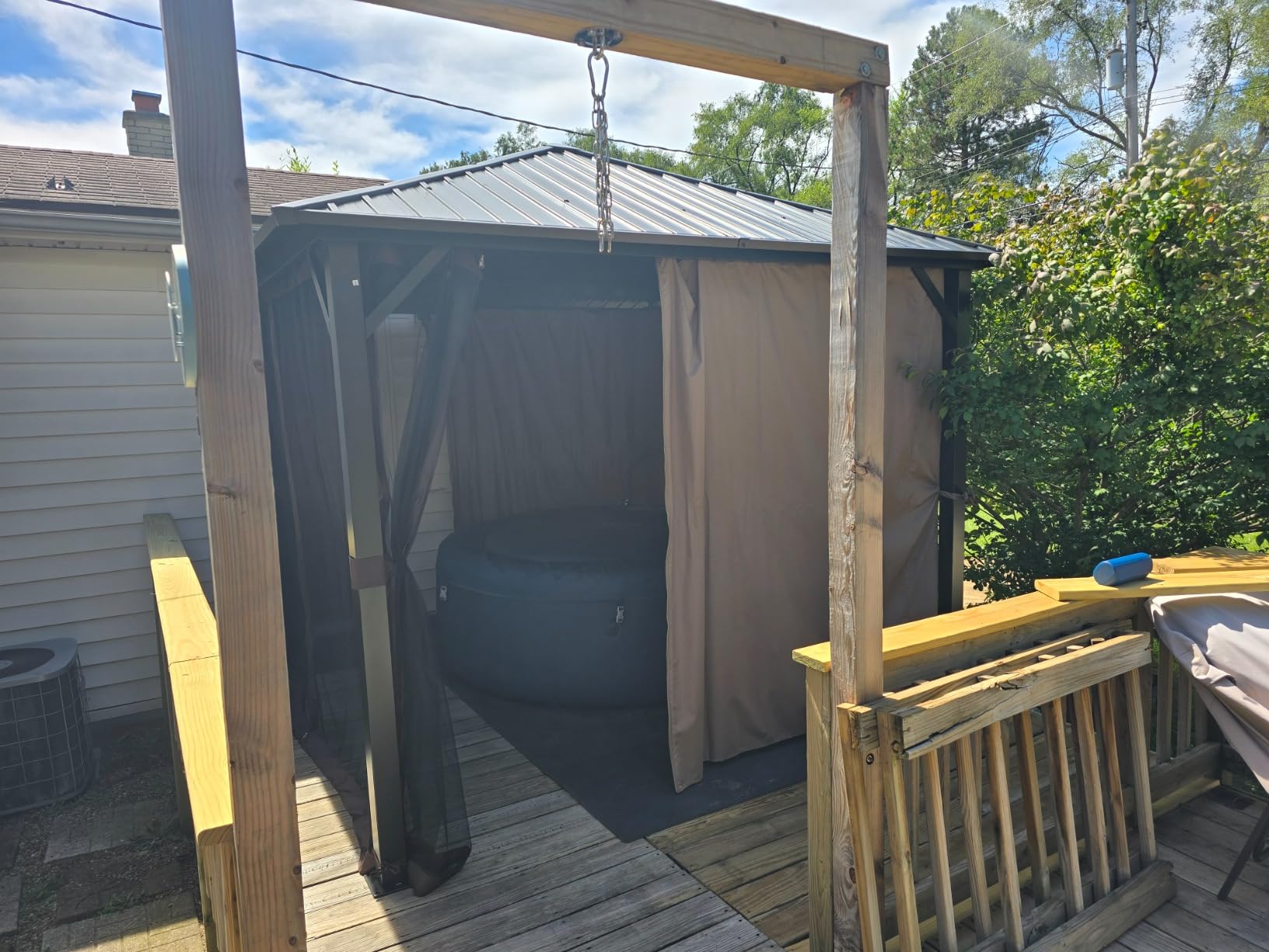 COWVIE 4-Panel 10' x 10' Gazebo Replacement Curtains, Patio Privacy Sidewalls with Double Zipper, Replacement for Outdoor Gazebo Canopy (Curtain Only) customer photo 2