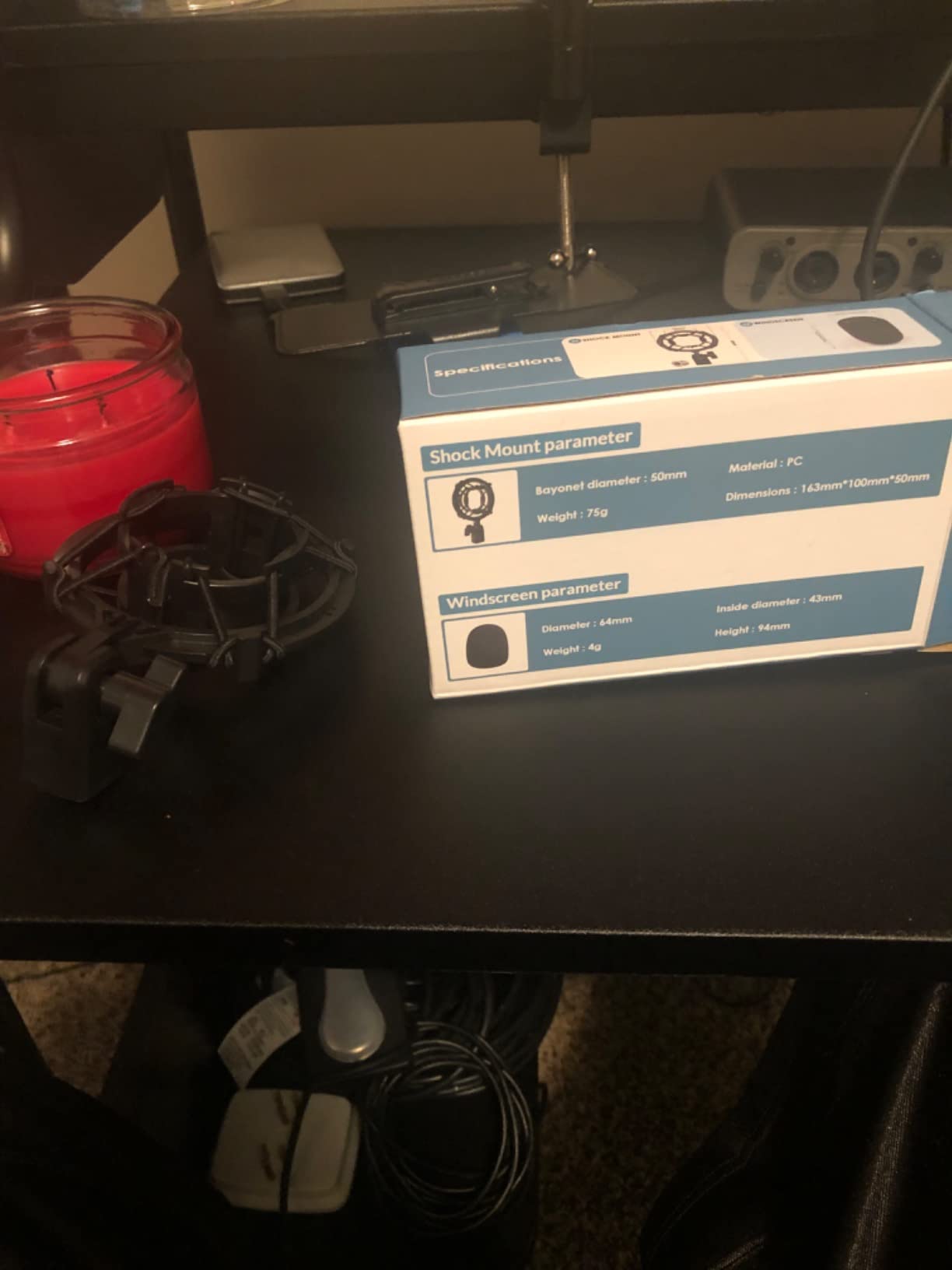 AT2020 Microphone Shock Mount with Pop Filter, Custom Built for AT2020 Mic customer photo 1