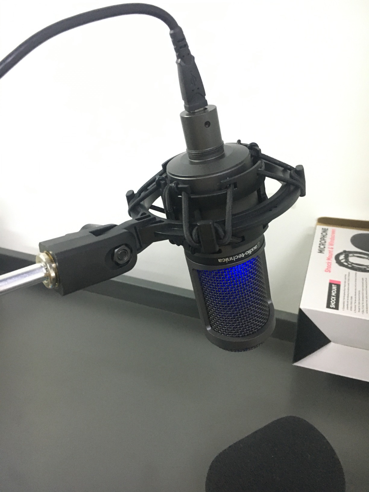 AT2020 Microphone Shock Mount with Pop Filter, Custom Built for AT2020 Mic customer photo 2