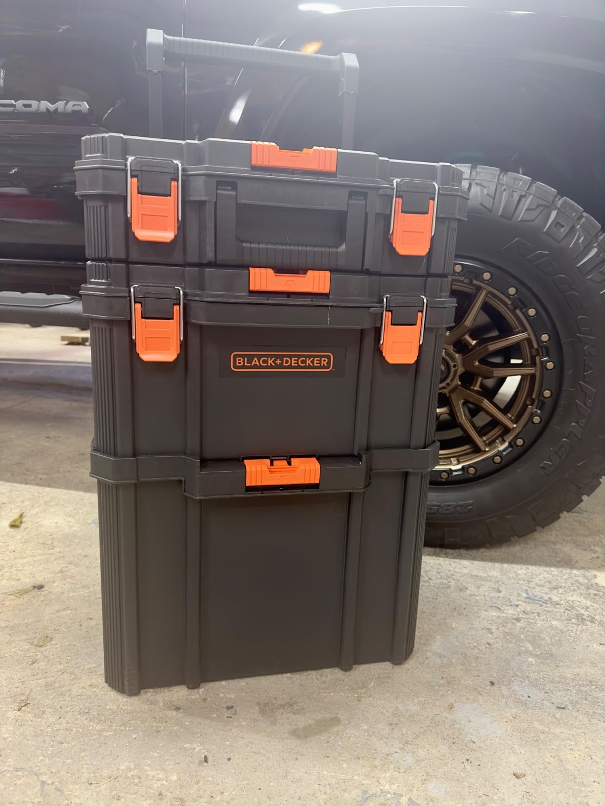 beyond by BLACK+DECKER BLACK+DECKER BDST60500APB Stackable Storage System - 3 Piece Set (Small, Deep Toolbox, and Rolling Tote) customer photo 1