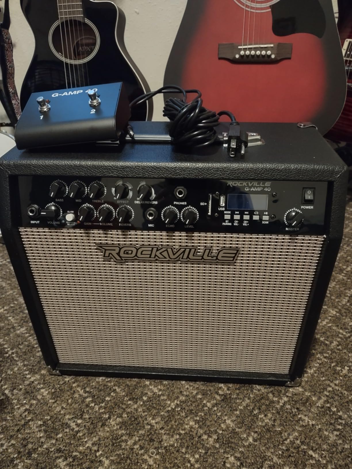 Rockville G-AMP 40 Guitar Combo Amplifier, 40W RMS, 10 Inch, Bluetooth customer photo 2