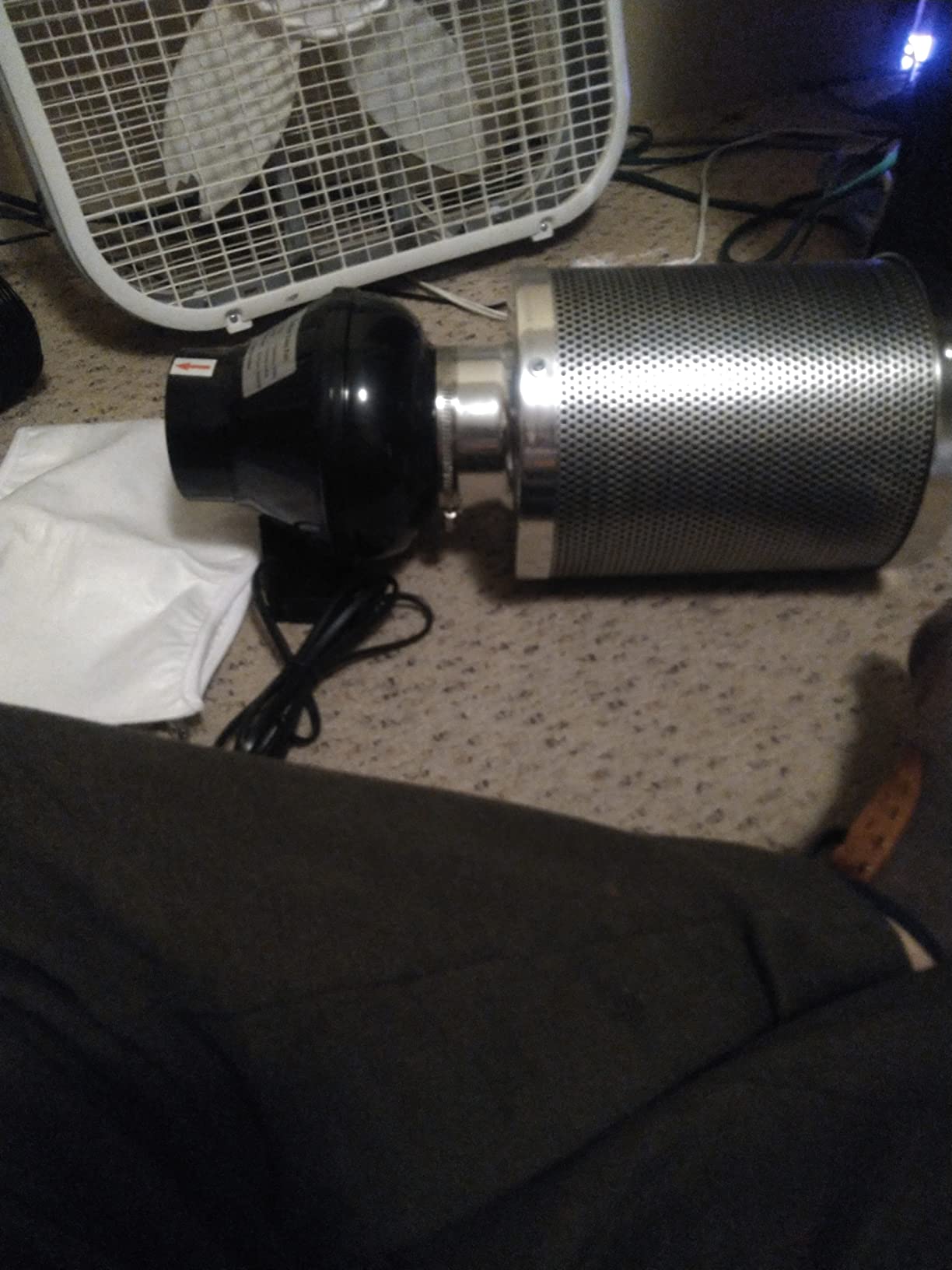 iPower 4 Inch 195 CFM Inline Fan Circulation Vent Blower, Air Carbon Filter and 8 Feet Flexible Ducting for Grow Tent Ventilation, Exhaust, HVAC Heating Cooling customer photo 1