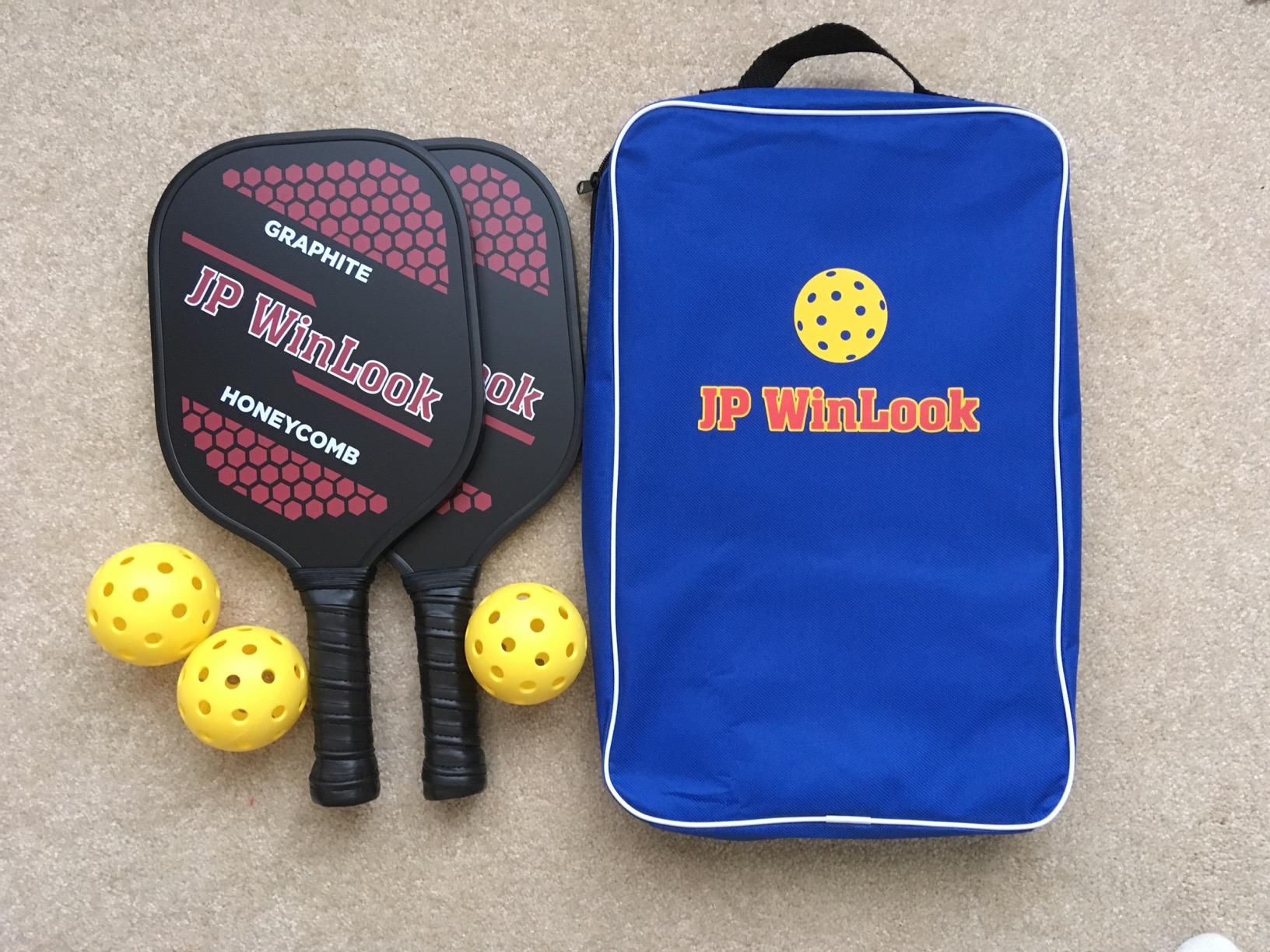 JP WinLook Premium Pickleball Paddles Set – USAPA Pickleball Set - Graphite Carbon Fiber Rackets for Women & Men and Balls for Indoor or Outdoor Play - Racquets, Pickleballs & Carry Bag customer photo 2