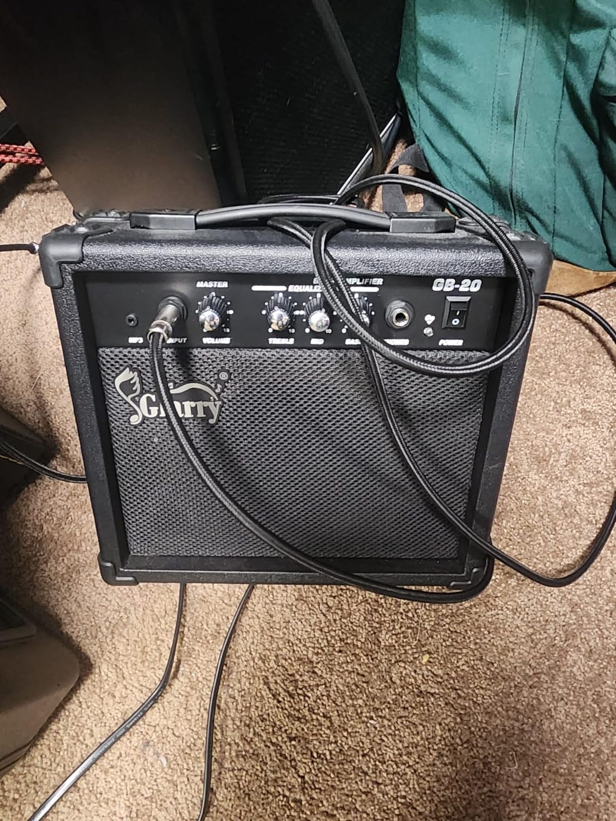 GLARRY Electric Bass Combo Amp, Portable Amp with Headphone MP3 Input, 20W Practice Bass Guitar Amplifier Speaker Accessories with Bass, Volume, Treble, and Middle Controls customer photo 1