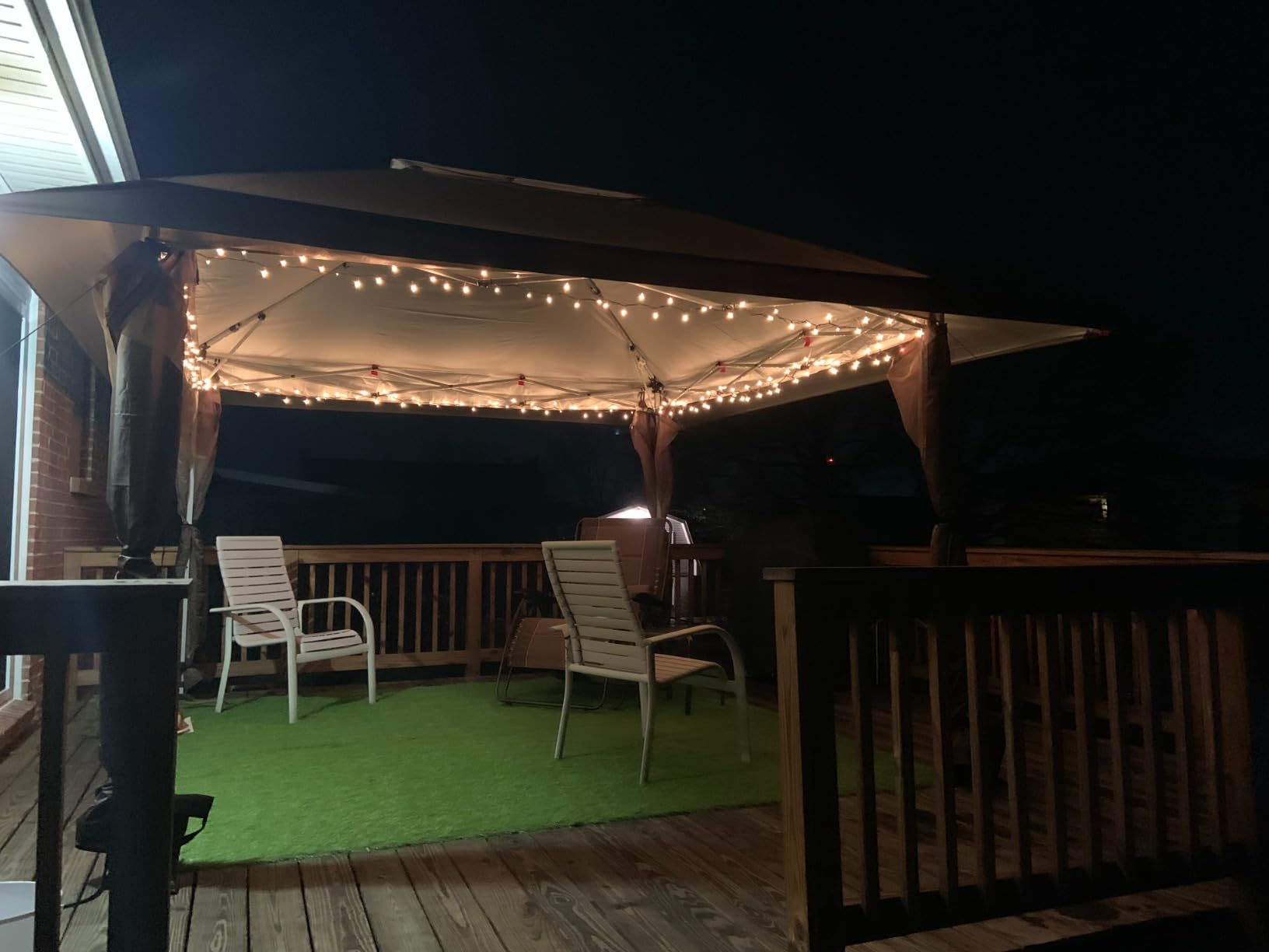 CROWN SHADES 13x13 Pop Up Gazebo, Clearance Canopy Tent,Blue & Grey customer photo 1