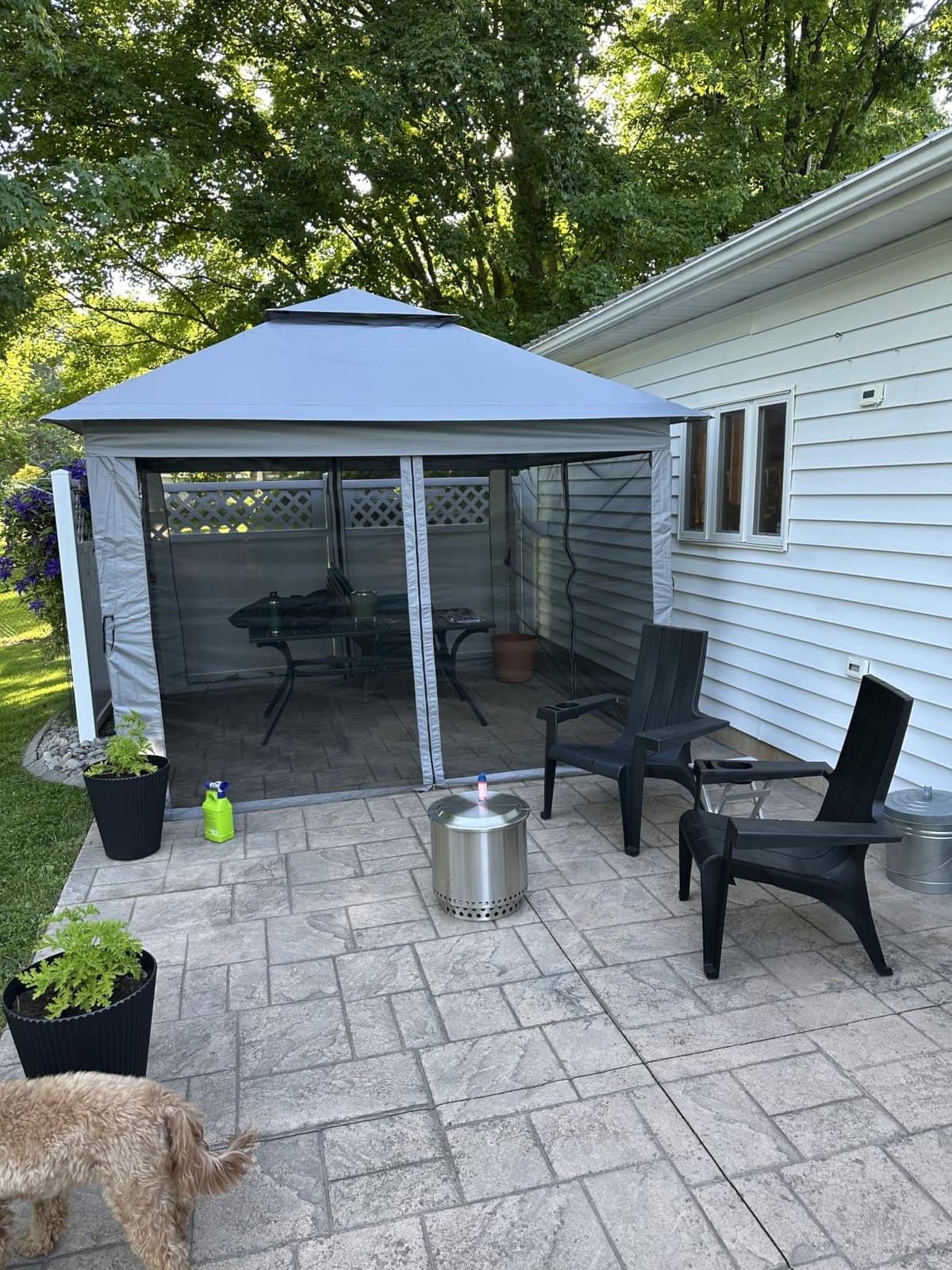 CROWN SHADES 13x13 Pop Up Gazebo, Clearance Canopy Tent,Blue & Grey customer photo 2