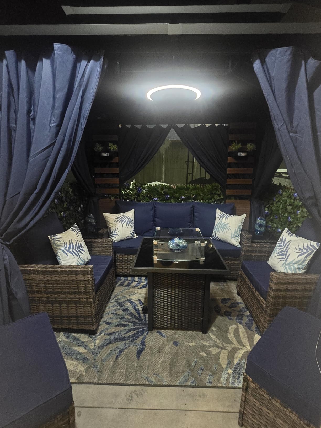 slashome 10x12 Gazebo Curtains Outdoor Waterproof, 4 Panel Sidewalls, Brown customer photo 2
