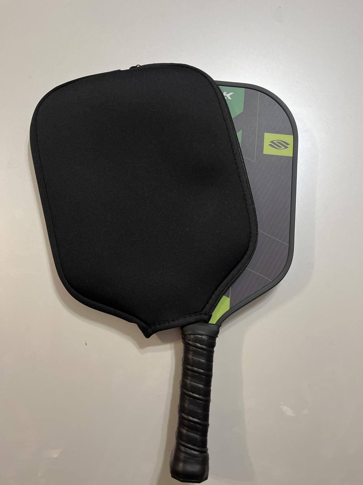 Pickleball Paddle Cover | Paddle Case Sleeve | Universal Fit | Black customer photo 2