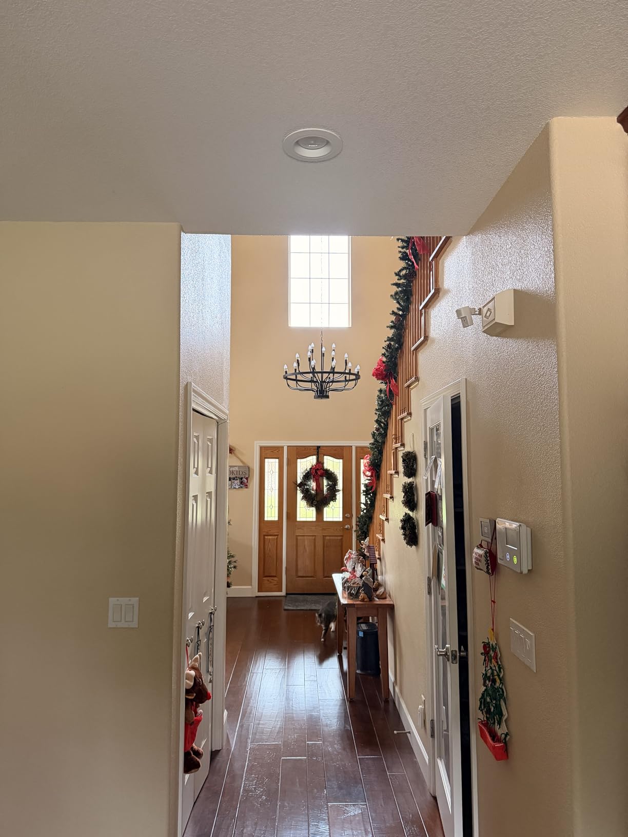 Large Black Wagon Wheel Chandelier 24-Light 39in for High Ceilings customer photo 2
