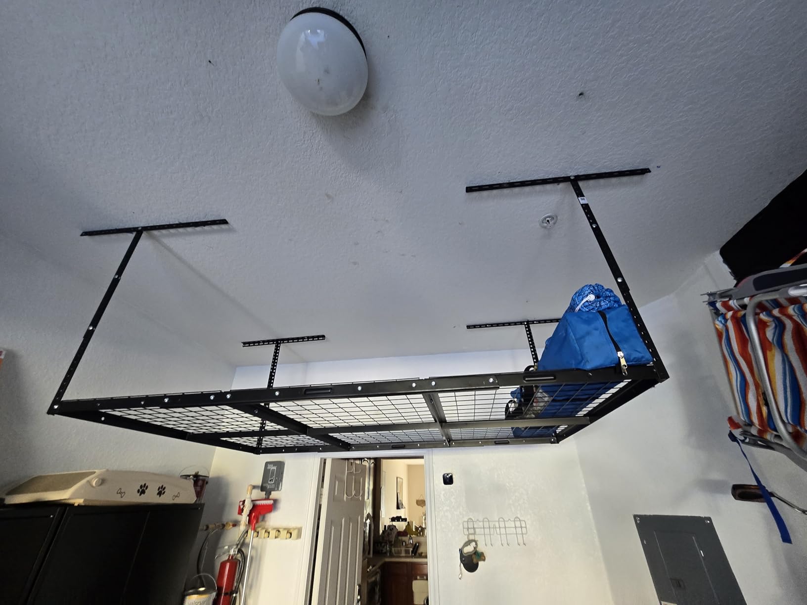 4x8ft Overhead Garage Storage Rack, 750LBS Capacity, Hammertone customer photo 2