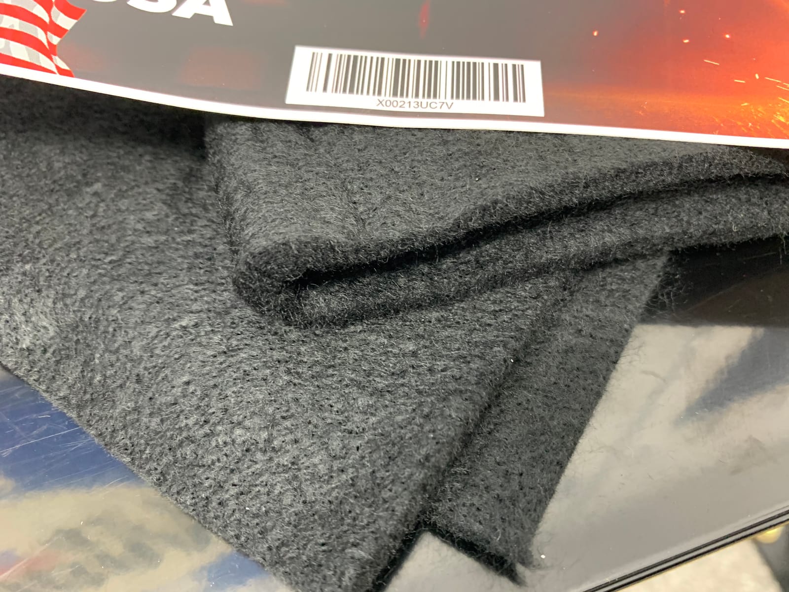 Waylander Carbon Felt Welding Blanket - Made in USA; Flame Retardant Fabric Up to 1800°F; Easy to Cut Fire Proof Mat customer photo 2