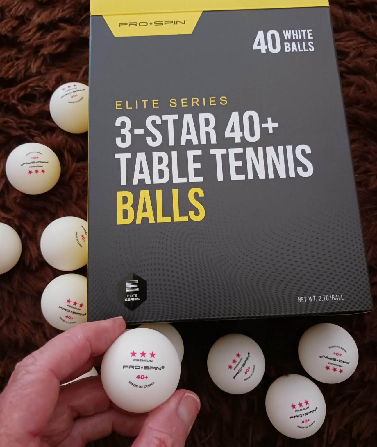 PRO-SPIN Ping Pong Balls – 3-Star ITTF-Approved Premium Table Tennis Balls | High-Performance 40+ ABS Professional Quality for Indoor & Outdoor Games customer photo 1