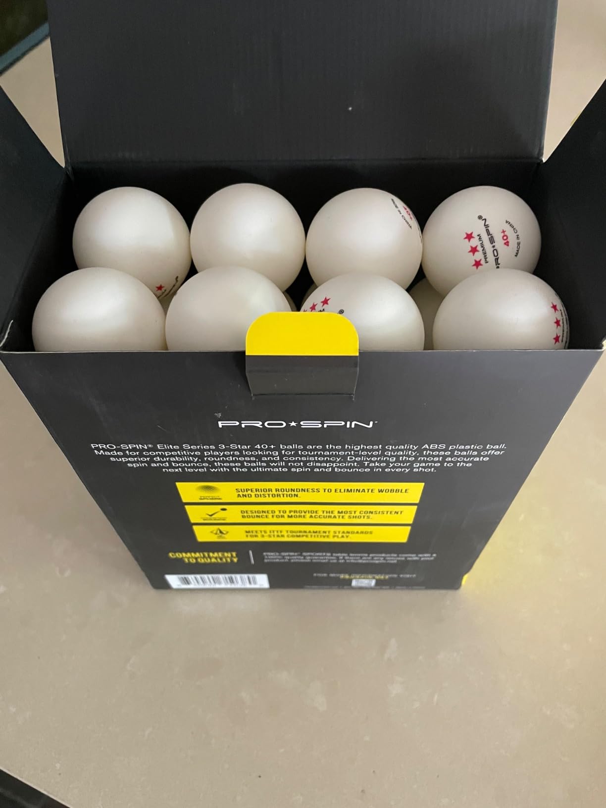 PRO-SPIN Ping Pong Balls – 3-Star ITTF-Approved Premium Table Tennis Balls | High-Performance 40+ ABS Professional Quality for Indoor & Outdoor Games customer photo 2