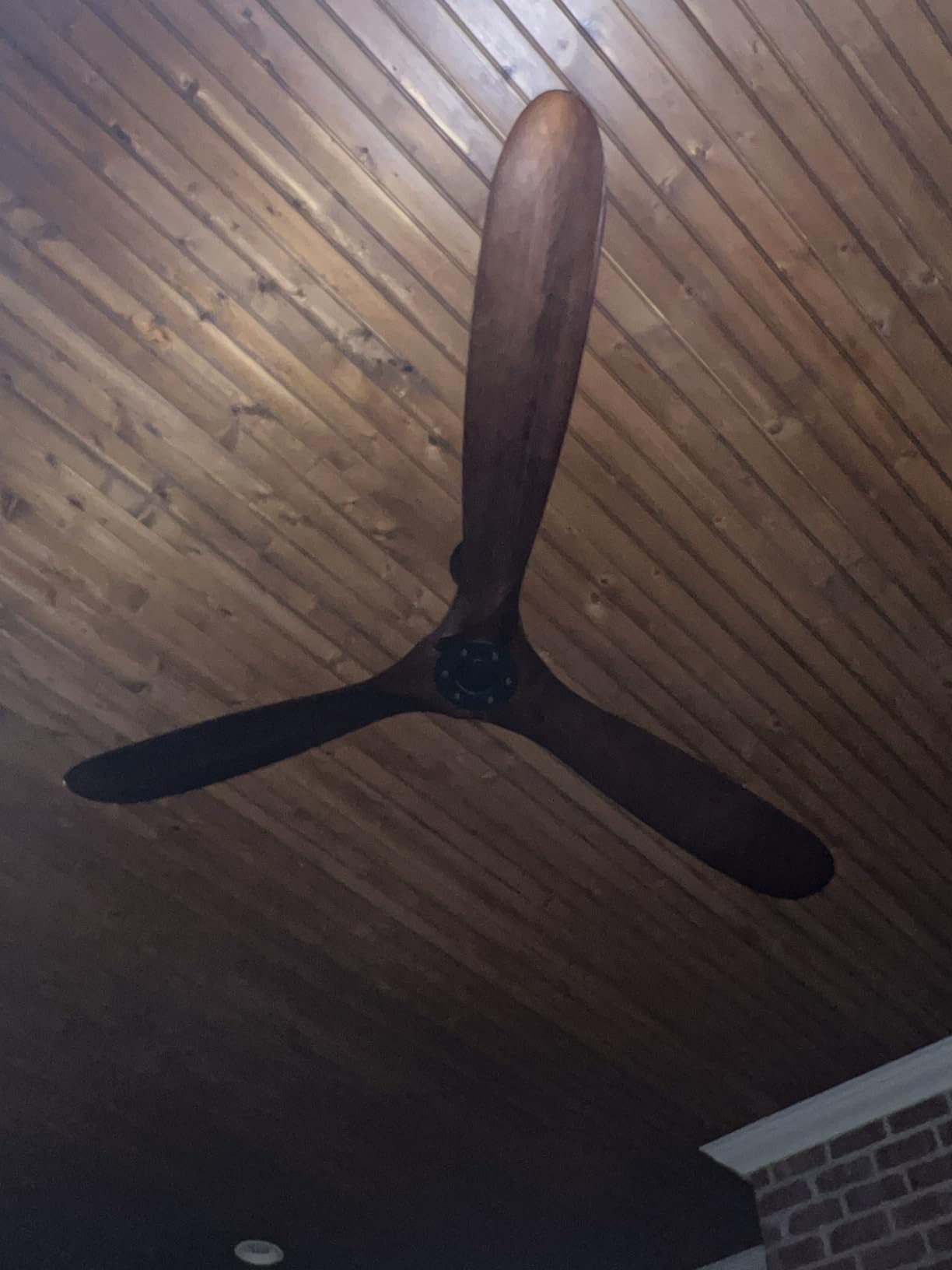 60 Inch Black Outdoor Ceiling Fan No Light, Wood Indoor Outdoor Ceiling Fans for Patios Gazebo Porch Living Room, Big Wet Rated High CFM Reversible Ceiling Fan for Sloped Angled Ceiling customer photo 2