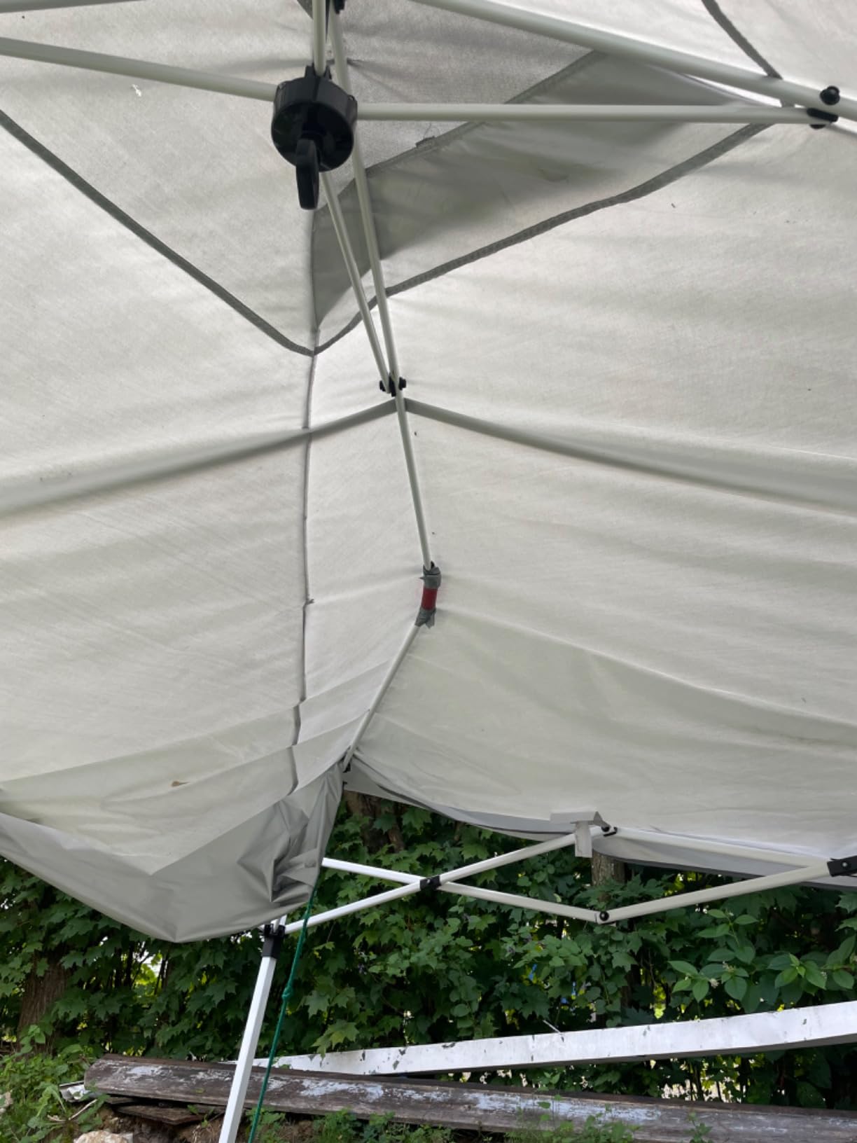 Nazhura 10' x 10' Pop Up Canopy Tent with Sand Weight Bag, Freestanding Sun Shelter for Picnic and Camping, One Person Setup and Height Adjustable (White) customer photo 2