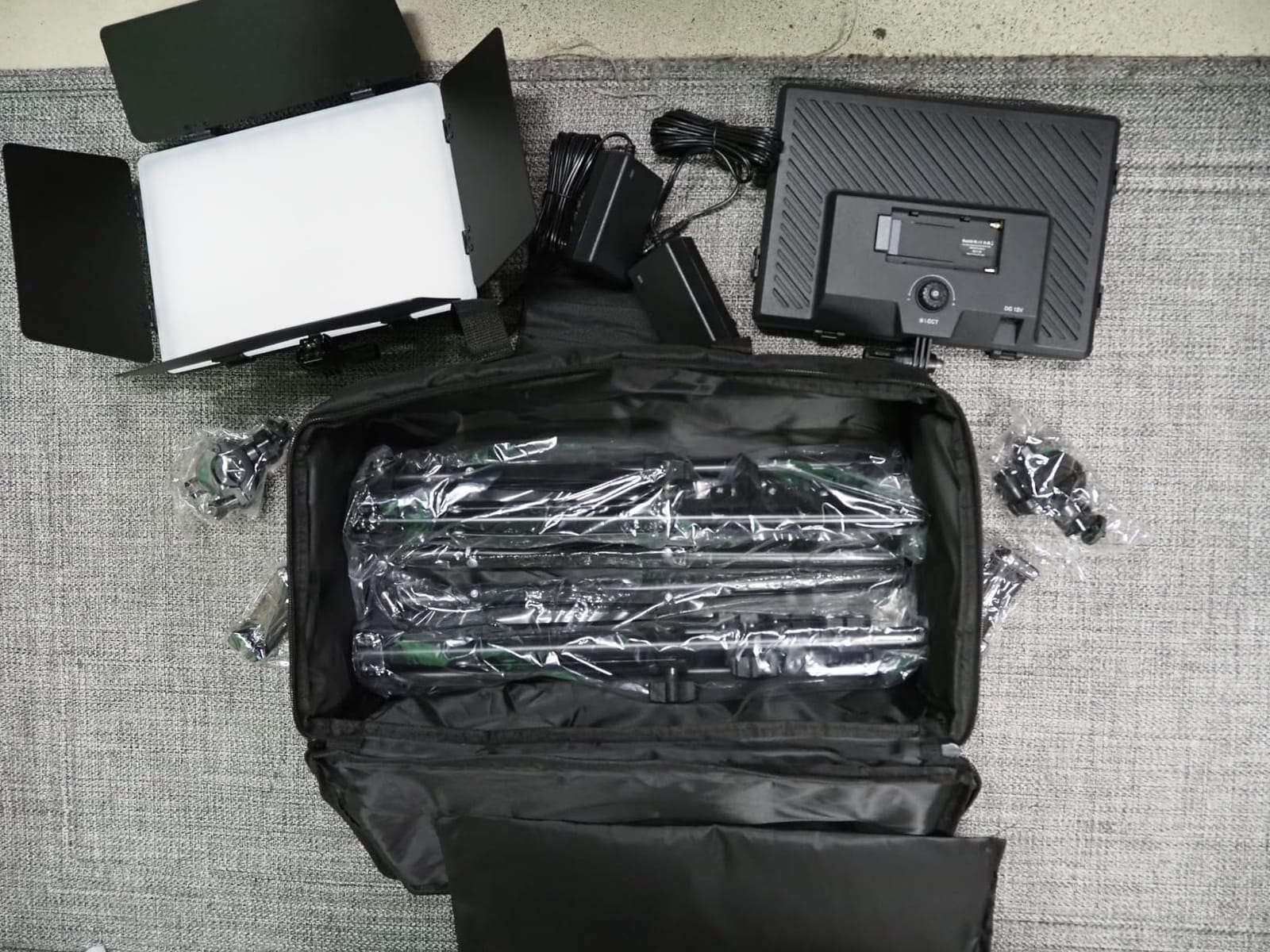 2Pack LED Video Light Kit with Barn Door 12.6