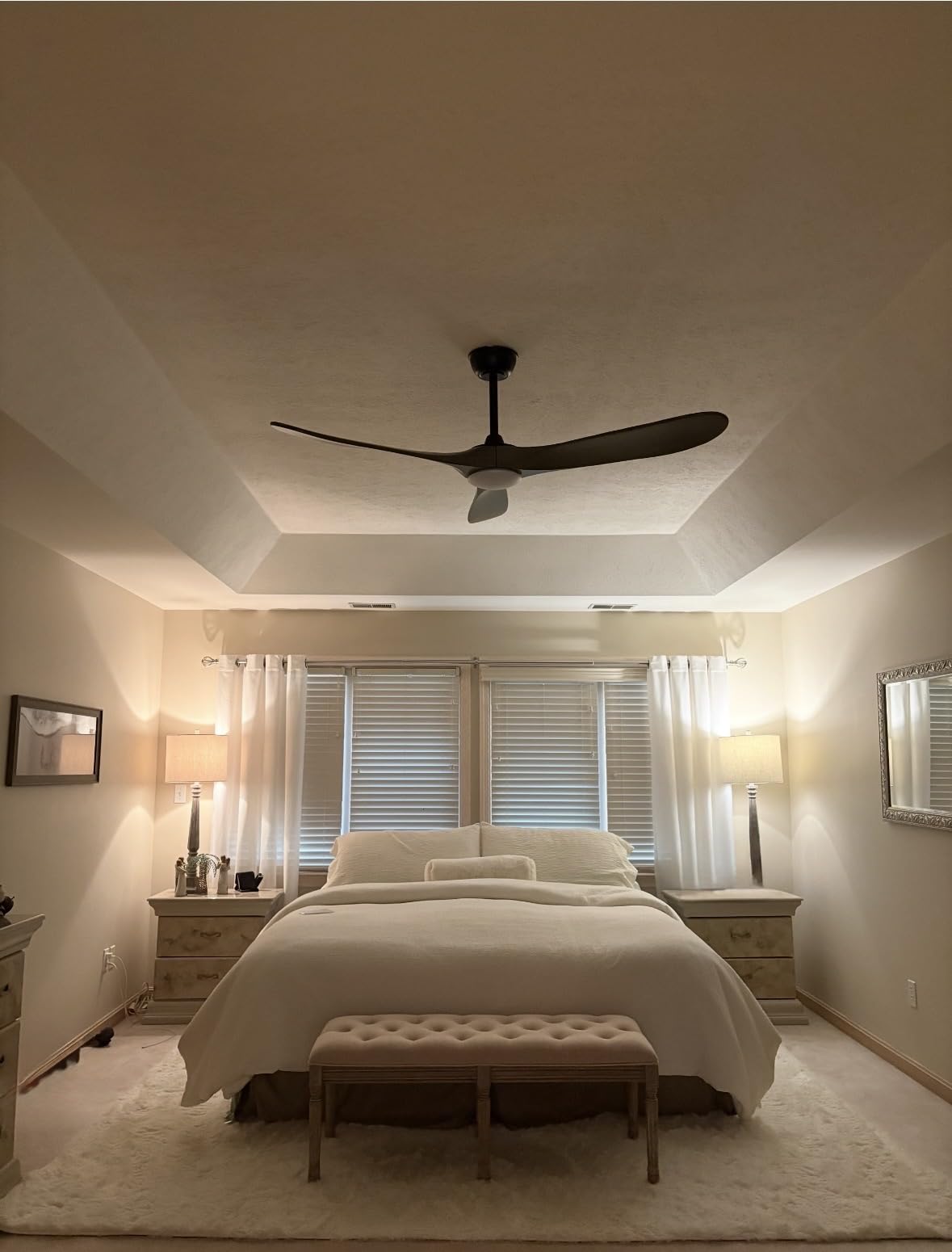 Haipeel 52 Inch Outdoor Ceiling Fan with Light and Remote, Solid Wood customer photo 2