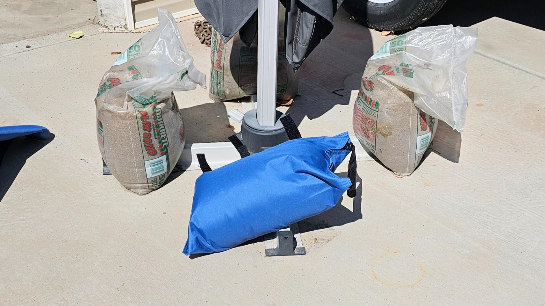CROWN SHADES Sand Bags for Canopy Legs, 120 LBS, Black (Unfilled) customer photo 2