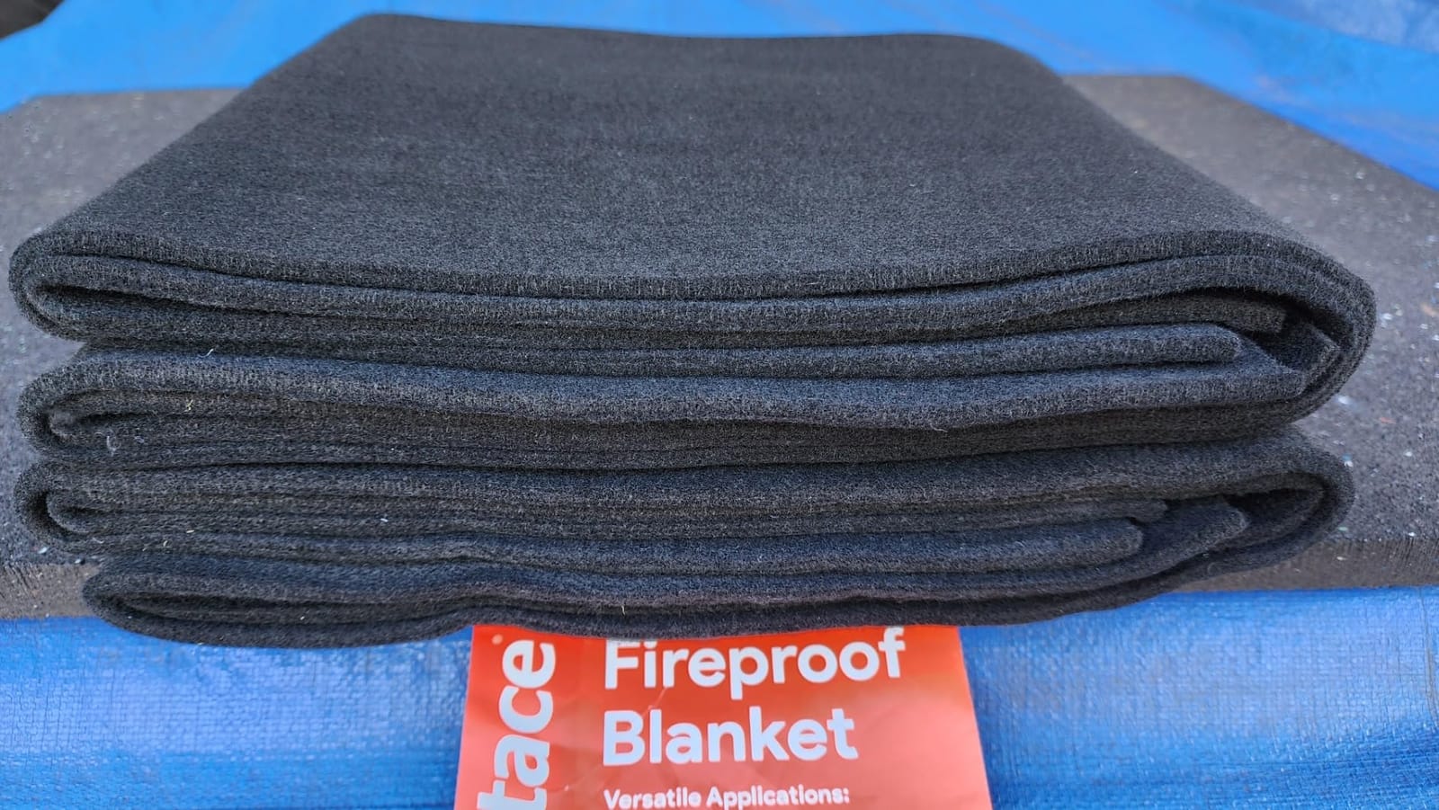 Welding Blanket Fireproof 4x6 Feet – Matace Carbon Felt Soldering Mat & Pad, 5mm Flame Retardant Fabric, Heat Shield for Brazing, Automotive Repair, Grill & Smoker, HVAC Plumbing, Black customer photo 1