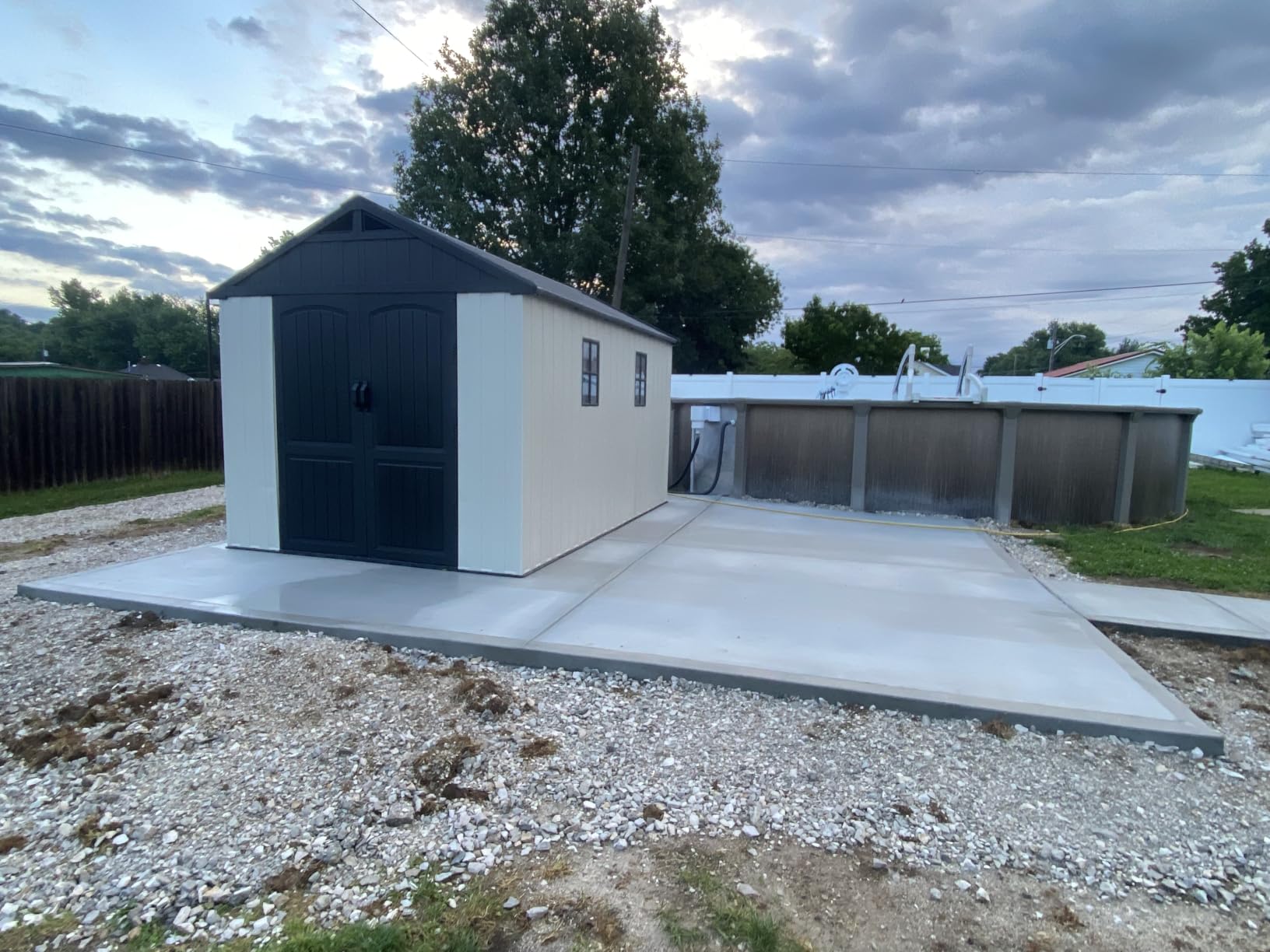 Patiowell 8x12 FT Resin Outdoor Storage Shed with Floor, Beige customer photo 2