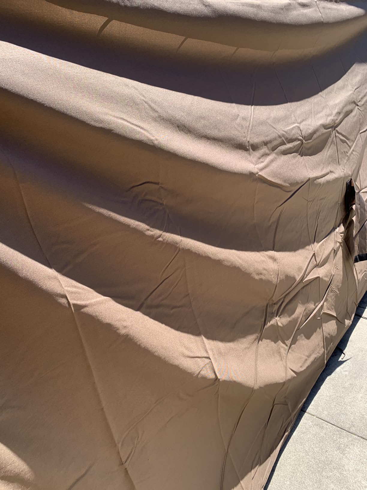 Covered Outdoor Gazebo Curtain Replacement Universal 4-Panel Sidewalls 10' x 12', Outdoor Gazebo Privacy Curtains with Zipper, Replacement for Outdoor, Patio Canopy, Garden and Backyard (Curtain Only) customer photo 1