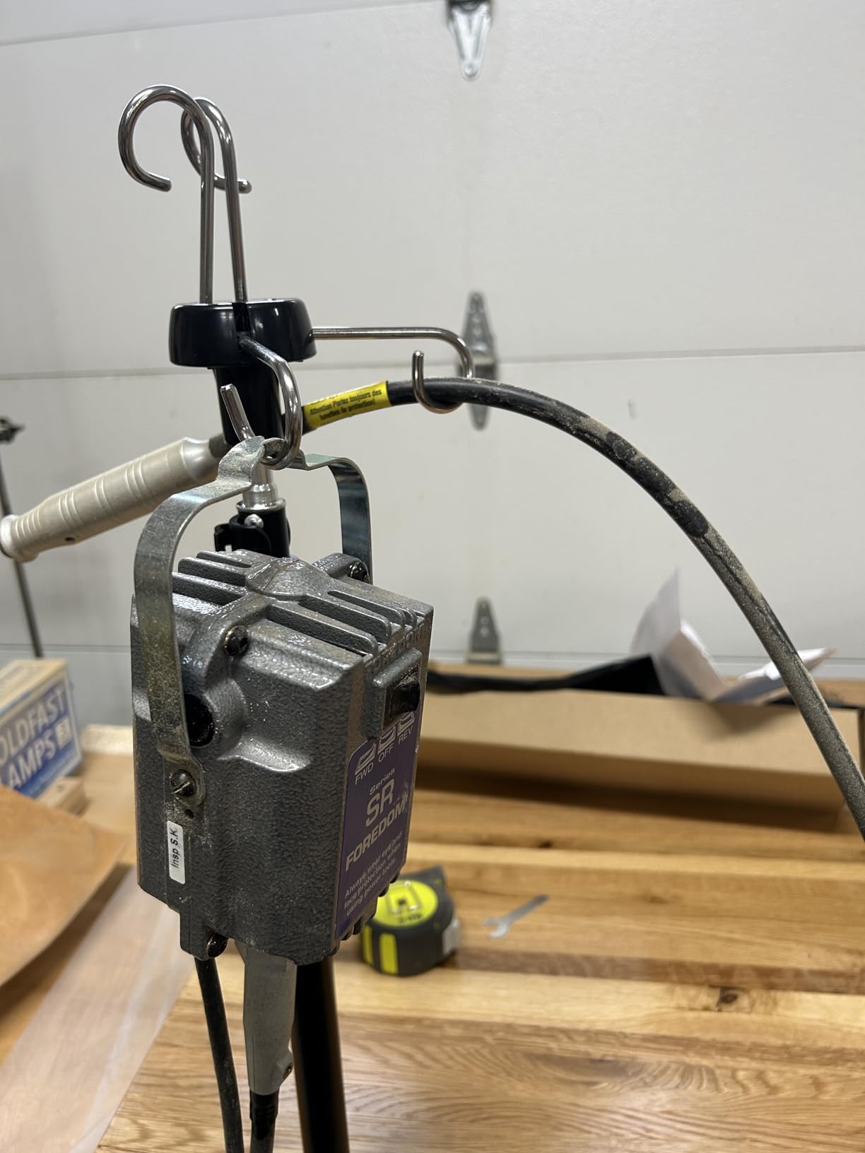 Rotary Tool Hanger Flex Shaft Accessories Holder Stand Compatible with Foredom Dremel Grobet Tools,Height Adjustable Rotary Motor Mount with Table Clamp(28inchs) customer photo 1