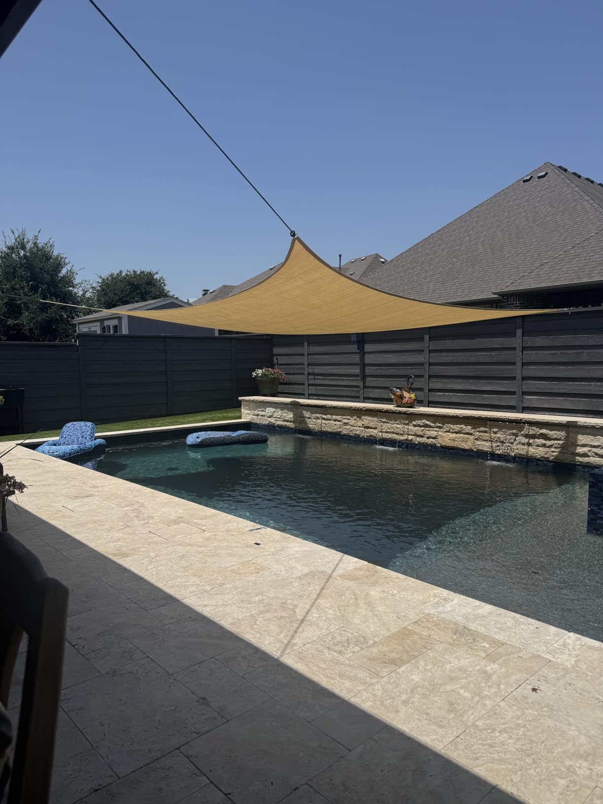 ShadeMart 12' x 20' Beige Rectangle Shade Sail for Outdoor Patio customer photo 2