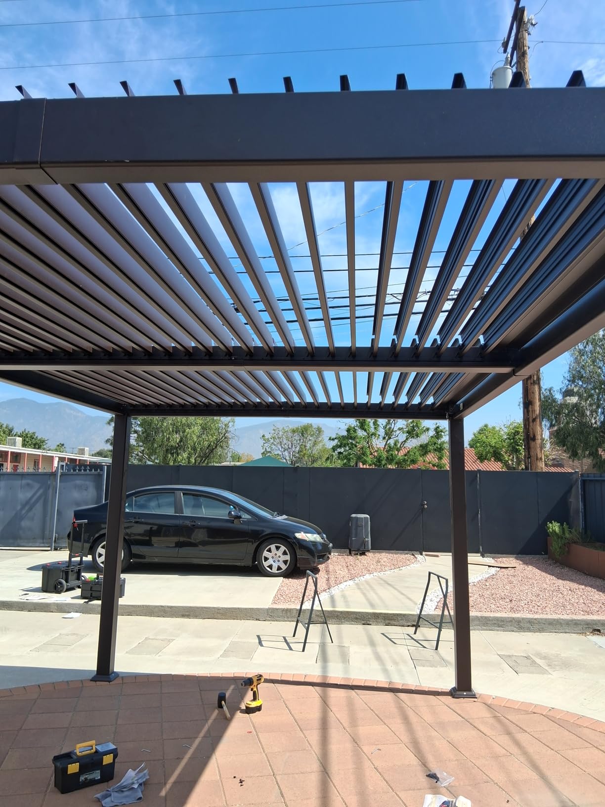 PURPLE LEAF Outdoor Louvered Pergola 10' x 16' Patio Aluminum Gazebo Bronze customer photo 2