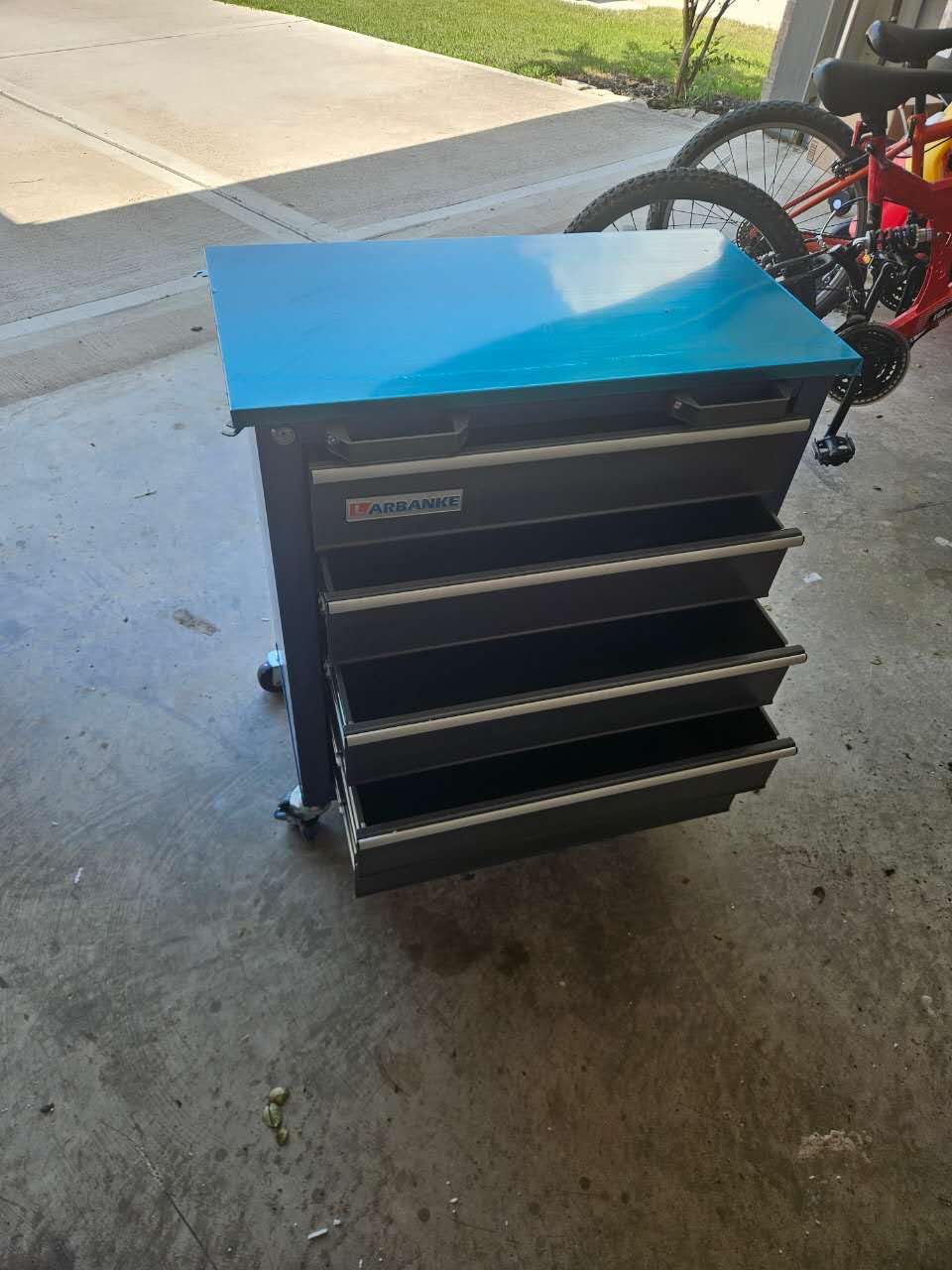 LARBANKE 5-Drawer Rolling Tool Chest with Stainless CounterTop,Tool Chest with Keyed Locking System, with Wheels and Foot Pads,Rolling Tool Cabinet with Drawer Liners,Unique Link Buckle for Connecting customer photo 2