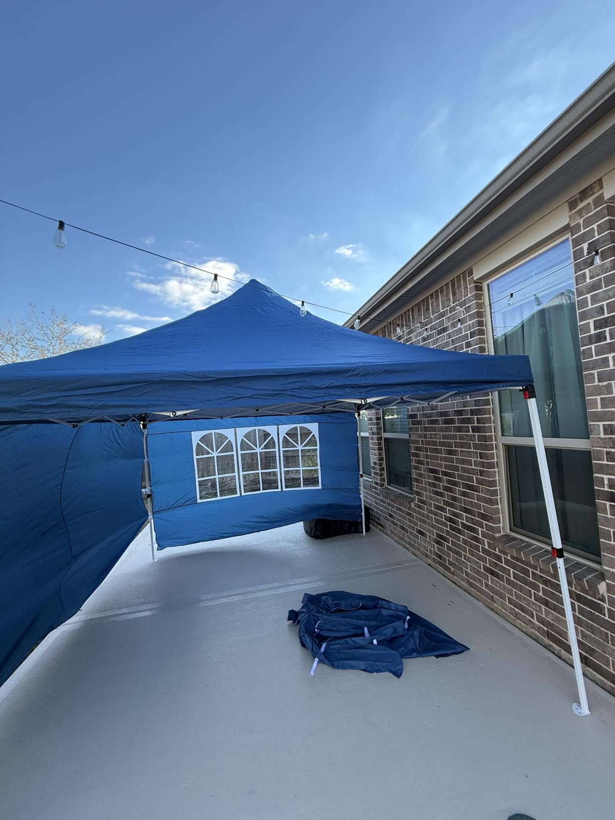 COBIZI 10x10 Pop Up Canopy Tent with Sidewalls, Waterproof Commercial Outdoor Instant Gazebo UV Protection 50+ Event Shelter, Garden Tents for Parties with Sandbags, Gray customer photo 2