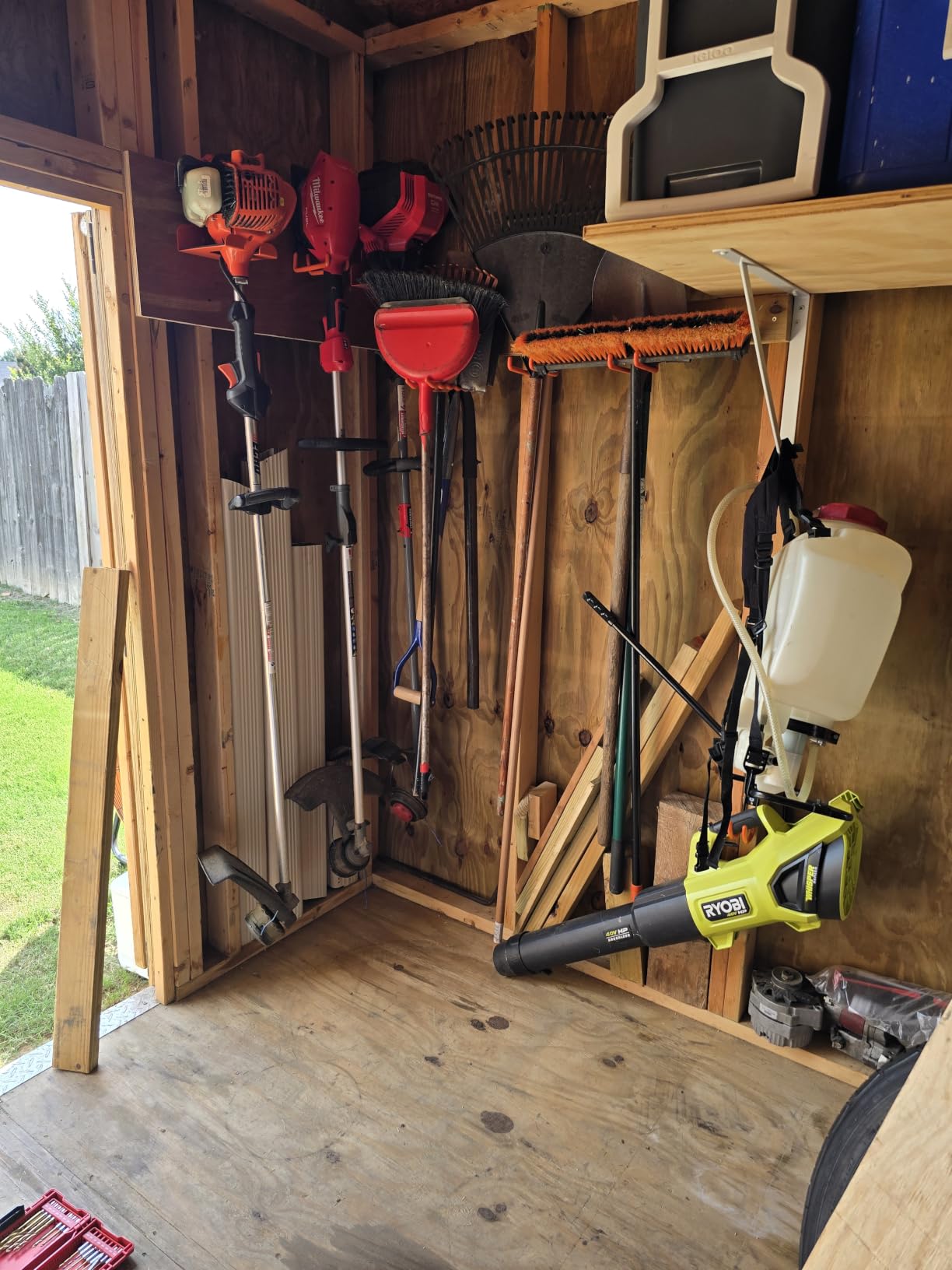 JNIHEEP Garage Organizer Trimmer Rack,Garden Power Tool Hanger,4Pack,Orange customer photo 1