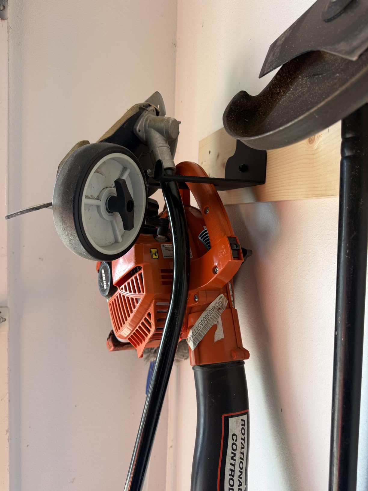 JNIHEEP Garage Organizer Trimmer Rack,Garden Power Tool Hanger,4Pack,Orange customer photo 2
