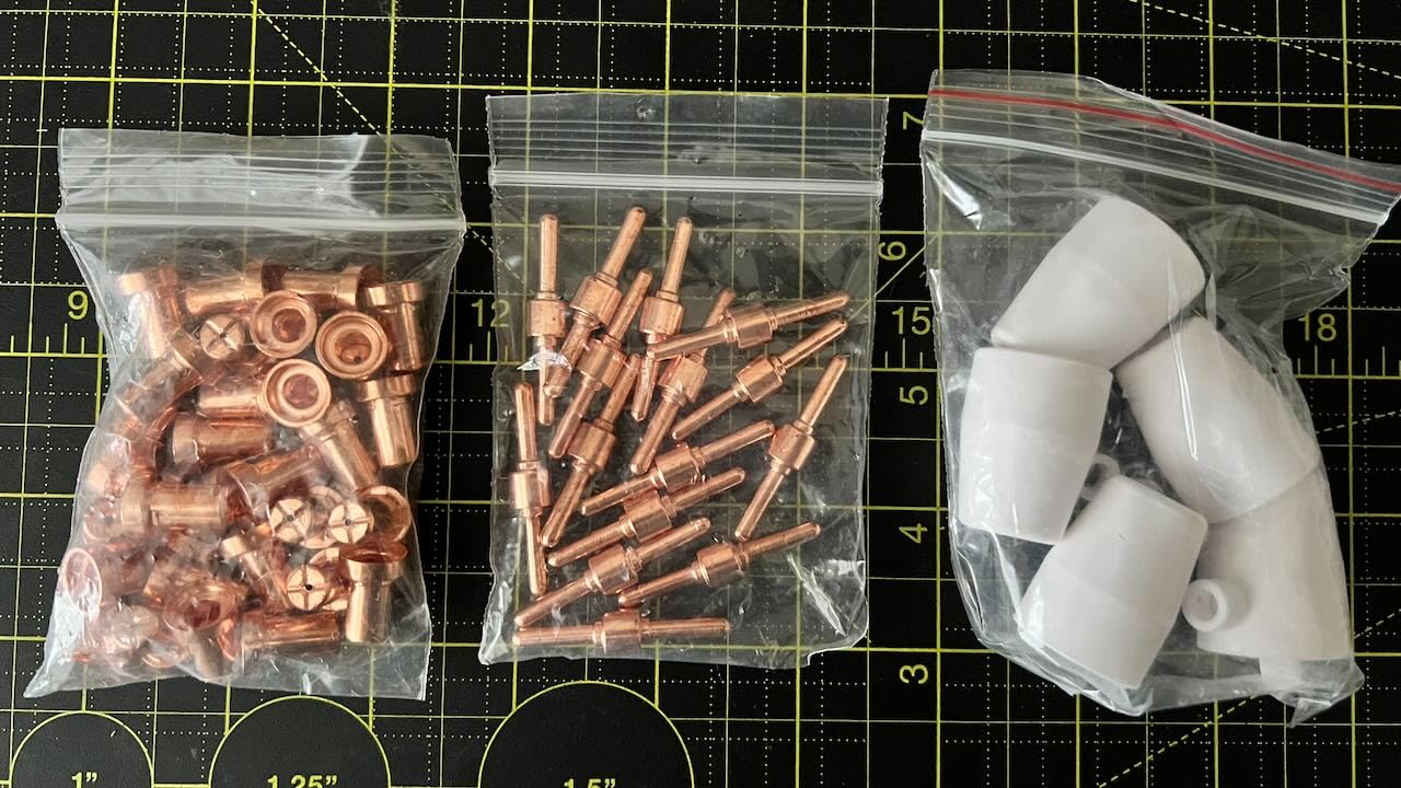 60PCS PT31 Plasma Cutter Consumables for CUT-40 CUT-50 PT-31 Torch Tips customer photo 2