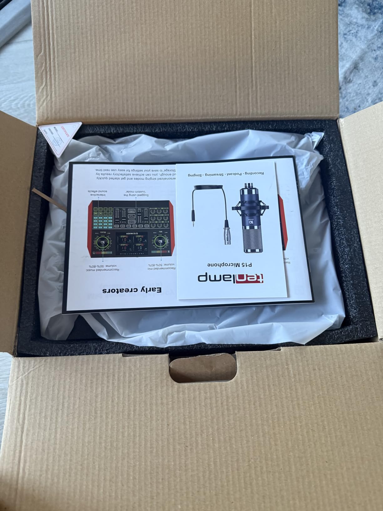 TENLAMP G10 Creator Audio Mixer Bundle with Microphone for Streaming customer photo 1