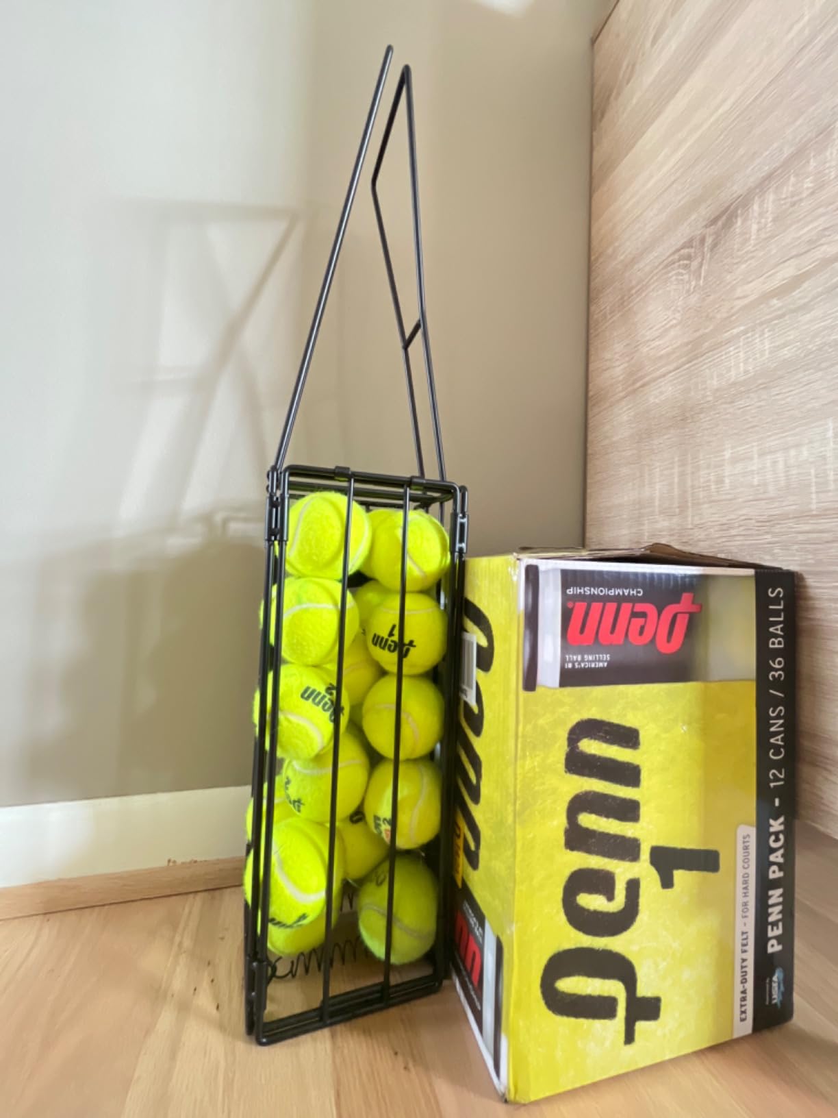 Portable Pickleball & Tennis Ball Hopper - Pickleball Collector Retriever Basket Carrier Gatherer Picker Container for Picking and Storage Training Tool for Ball customer photo 1