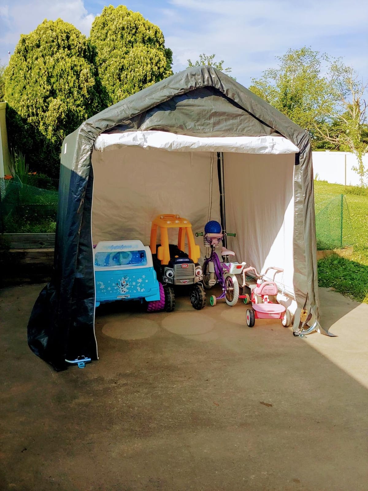 Quictent 10x12FT Storage Shelter Portable Shed with Roll-Up Door&Vents customer photo 1