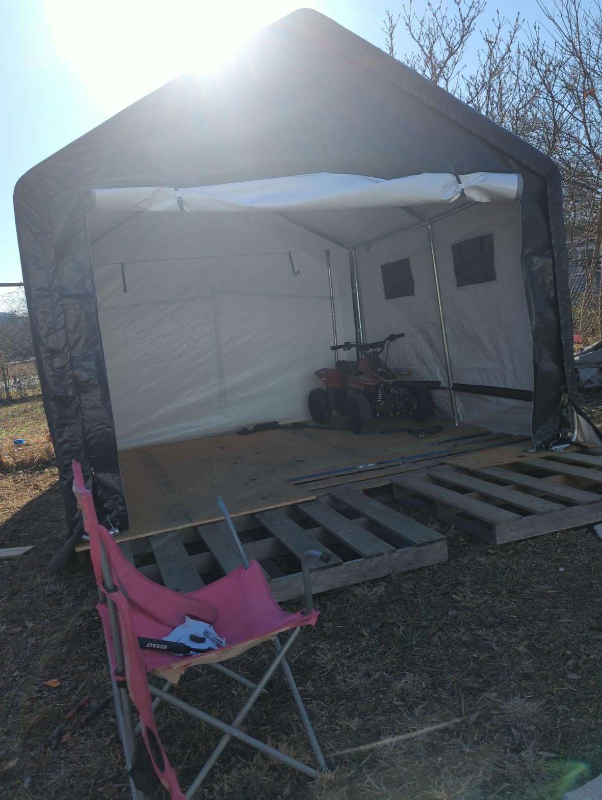 Quictent 10x12FT Storage Shelter Portable Shed with Roll-Up Door&Vents customer photo 2