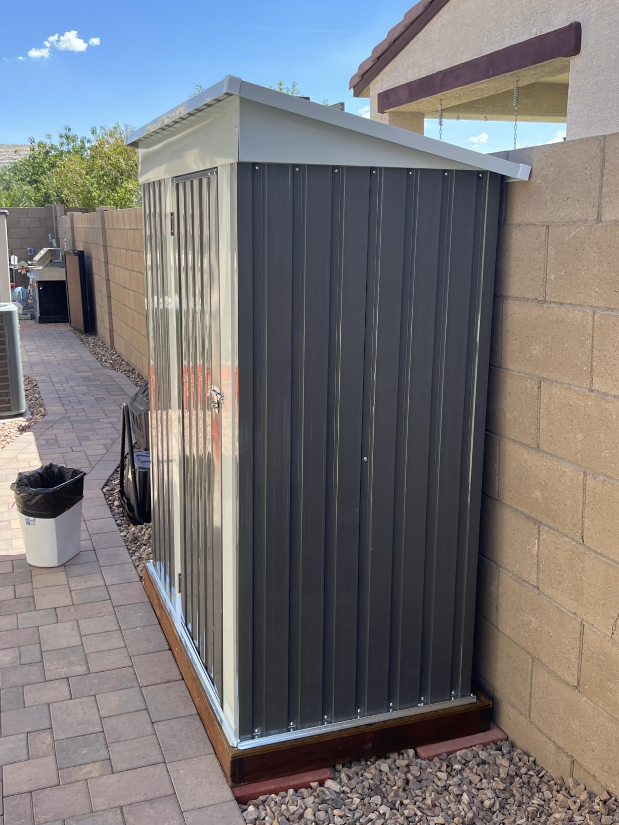 Devoko 10x12 FT Outdoor Storage Shed, Brown customer photo 2