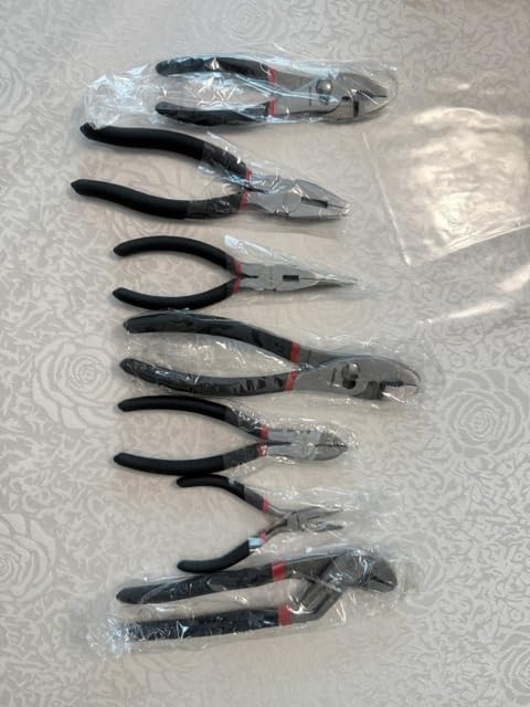 7 Piece Professional Pliers Set With Long Nose, Linesman, Water Pump, Slip Joint And Diagonal Cutting Pliers, Heavy Duty Hand Tool Set For Electrical Work, Home DIY And Automotive Repair customer photo 1