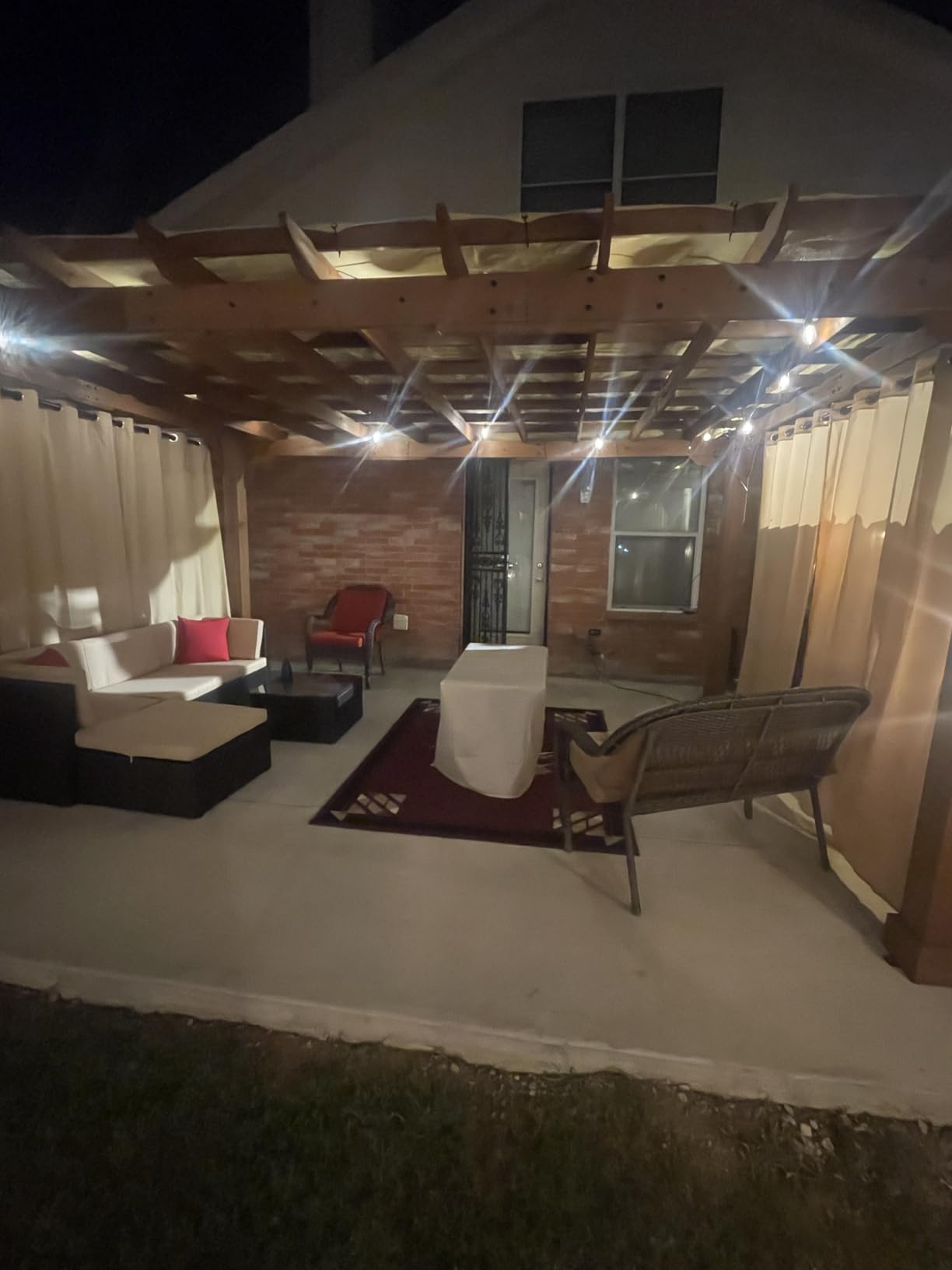 Yardenaler 10 x 14 FT Pergola, Cedar Wood Gazebo with Slatted Roof Trellis, Outdoor Garden Shelter with Stakes Included, Patio, Deck, Backyard, Lawn customer photo 1