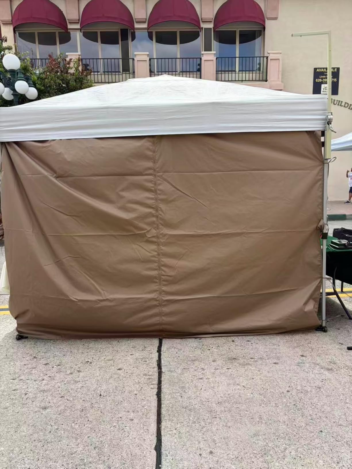 Modern Shade Yard-Dyed Gazebo Curtains Replacement Universal 4-Panel Sidewalls 12' x 16', Outdoor Gazebo Privacy Curtains with Zipper, Replacement for Outdoor, Patio and Backyard (Curtain Only), Gray customer photo 2