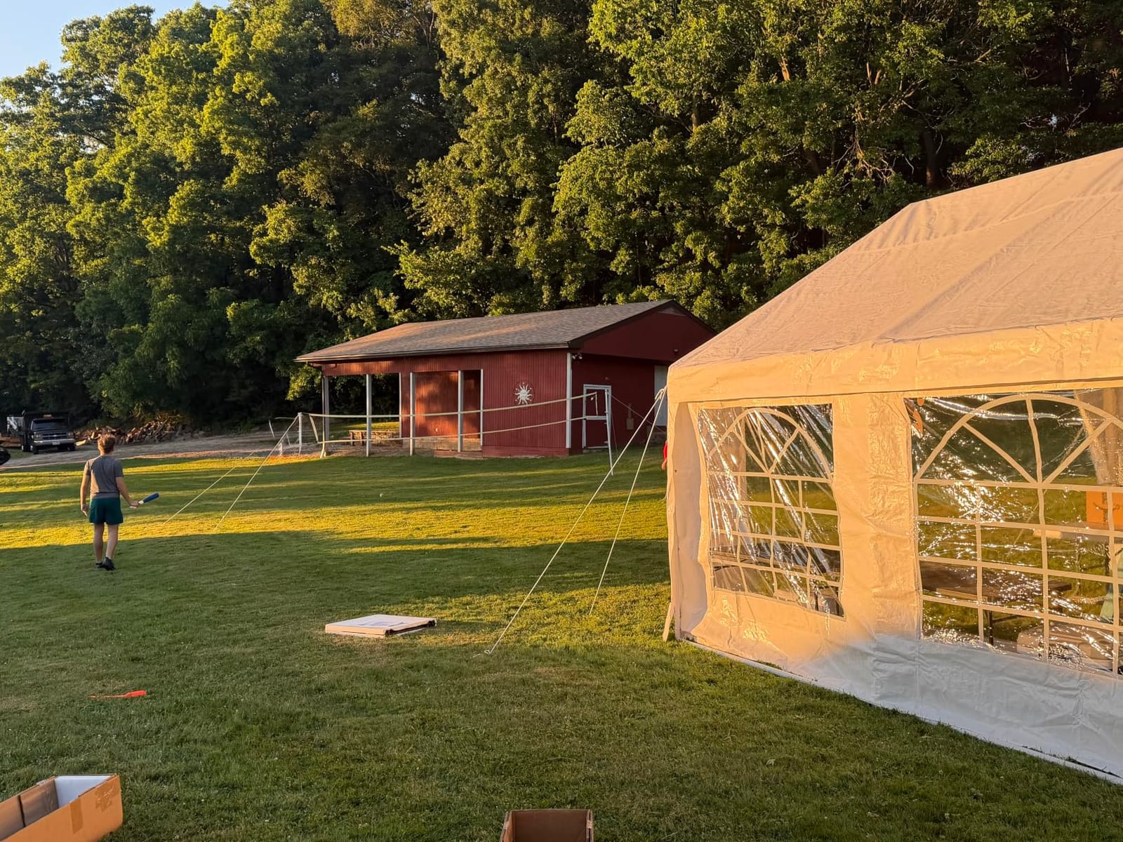 COBIZI 20x20FT Party Tent Heavy Duty, Large Outdoor Event Tents for Parties with 6 Sidewalls & Built-in Sandbags,Waterproof Wedding Canopy Gazebo Temporary Shelter,Carport,Patio,Windproof White customer photo 2