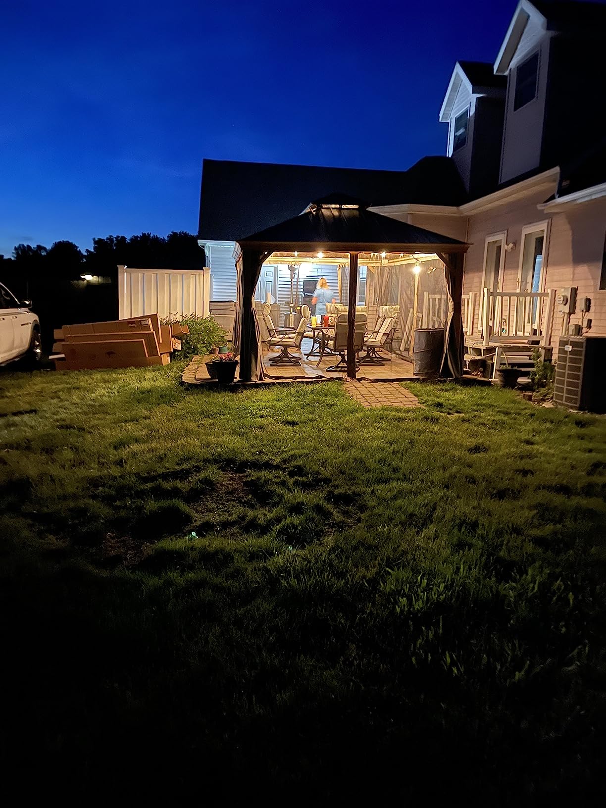 Kozyard Gazebo Curtain Only for 10' x 12' Hardtop Gazebo customer photo 1