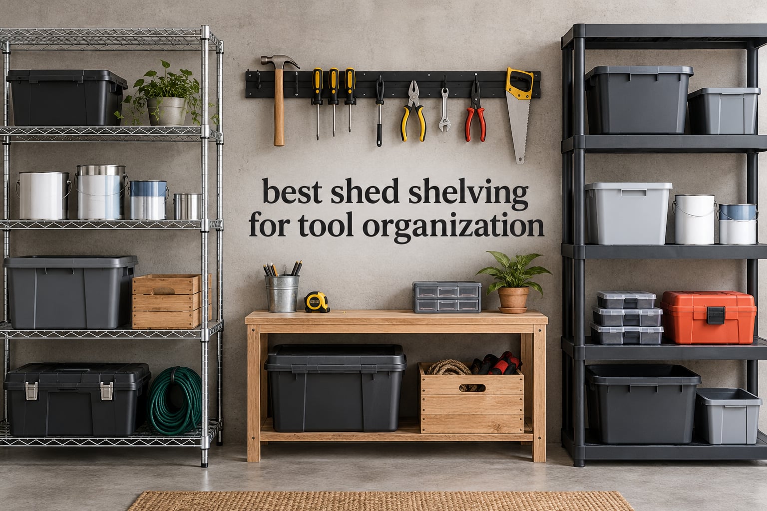 best shed shelving for tool organization
